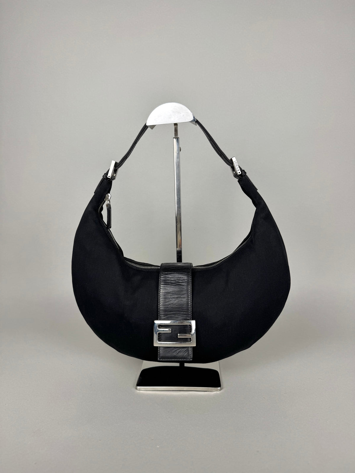 Fendi Half Moon Croissant Black