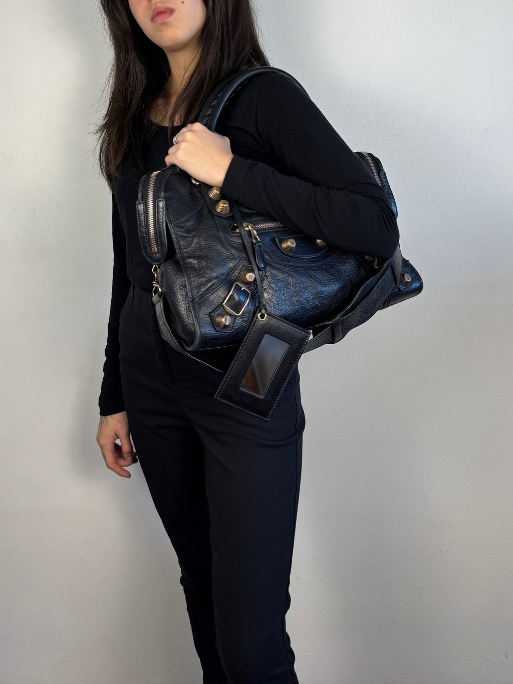 Balenciaga City Black Leather