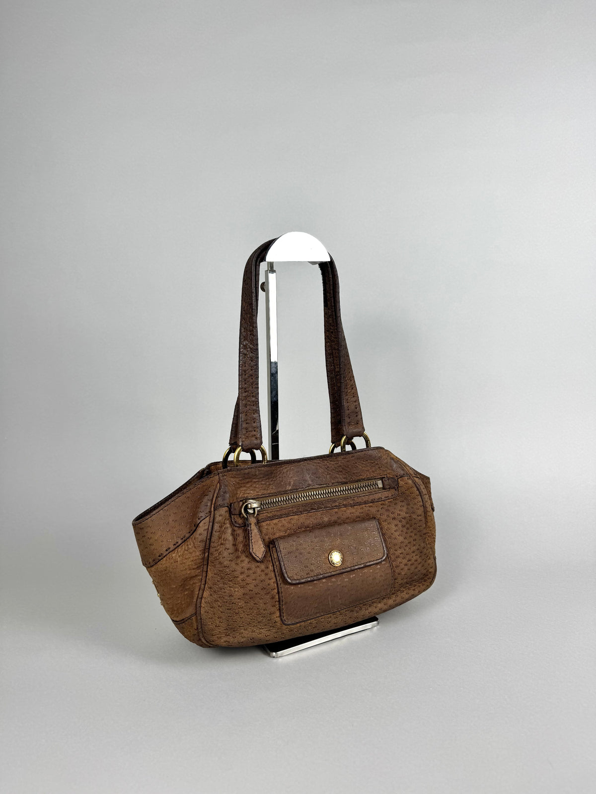 Prada Tessuto Cervo Lux Leather Brown