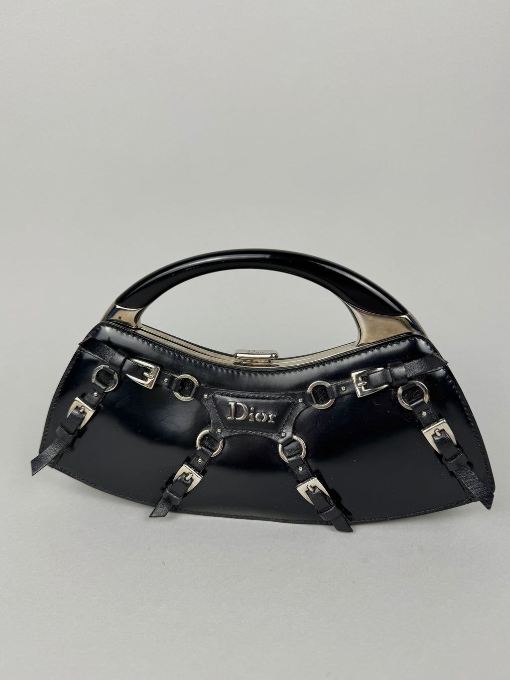 Christian Dior Bondage Black Leather
