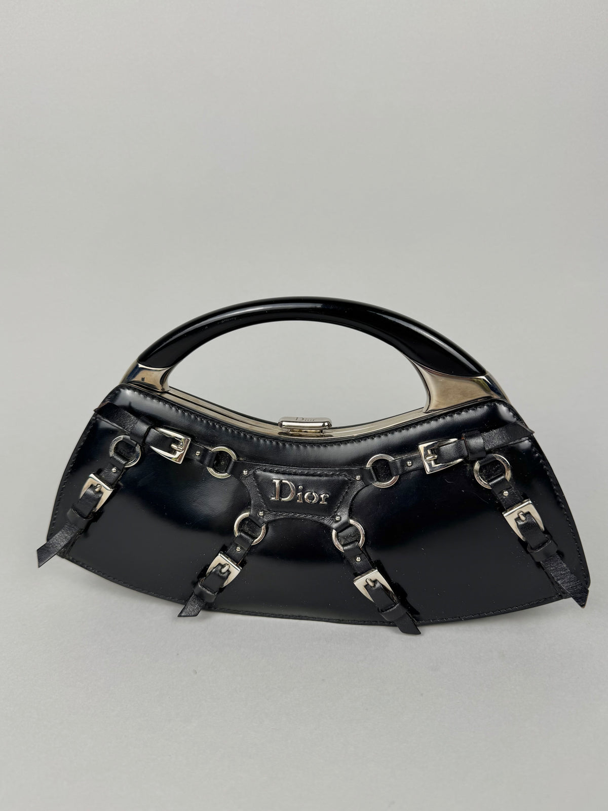 Christian Dior Bondage Black Leather