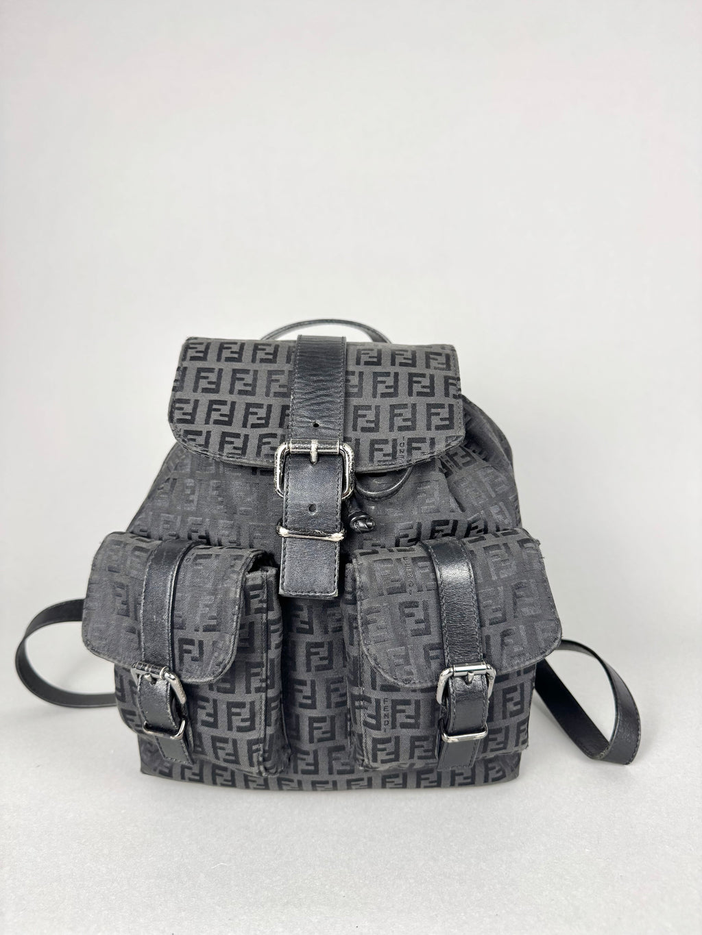 Fendi Black Monogram Backpack