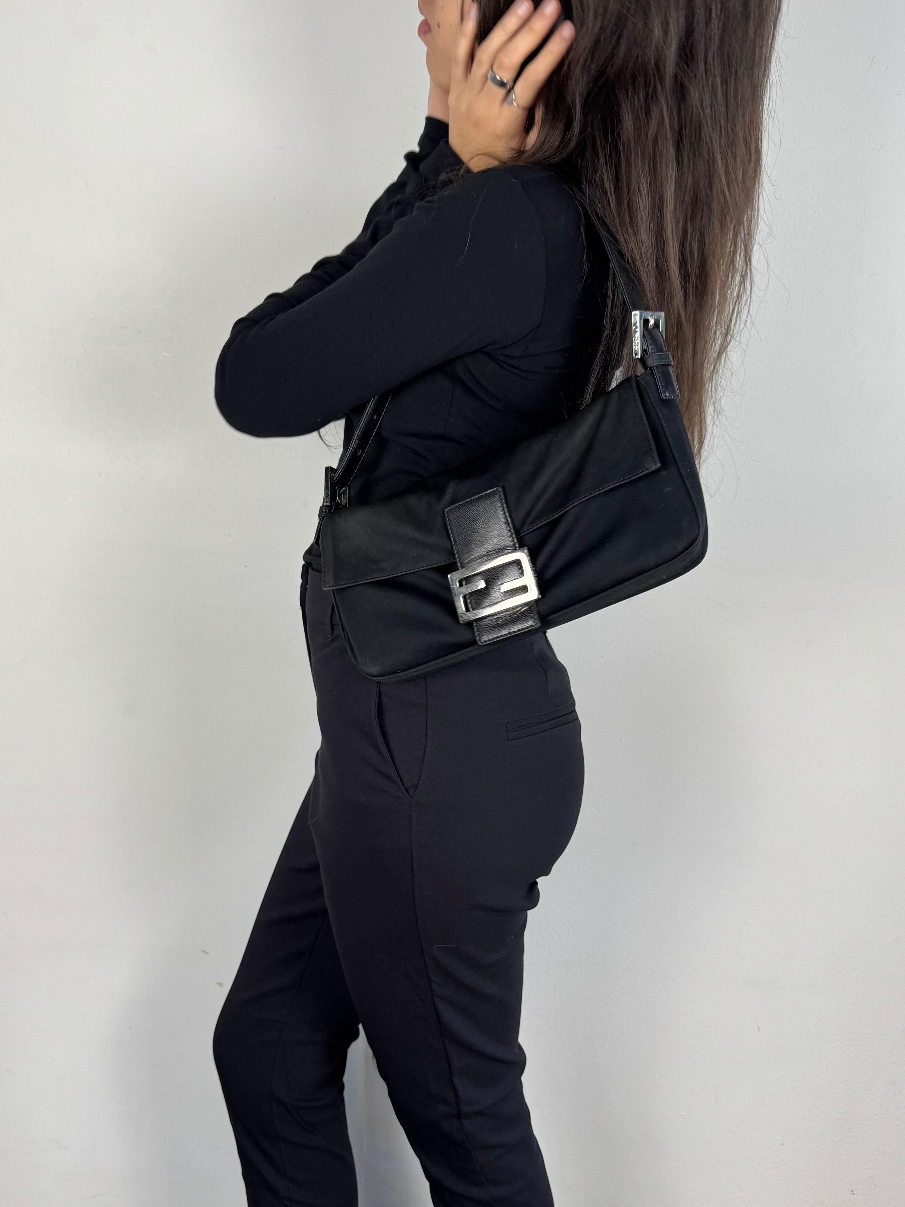 Fendi Baguette Nylon Black
