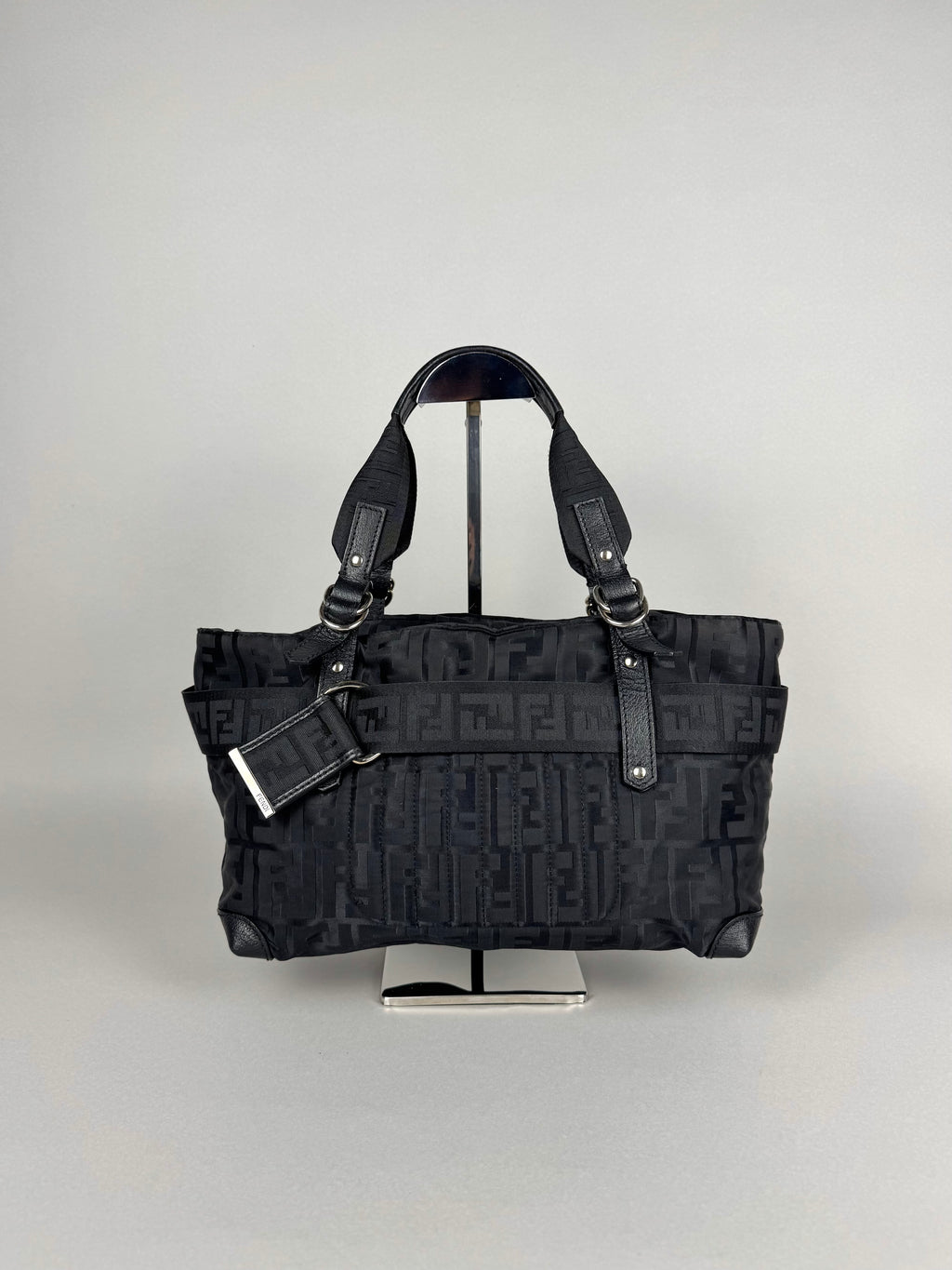 Fendi Monogram Zucca Zip Code Shoulder