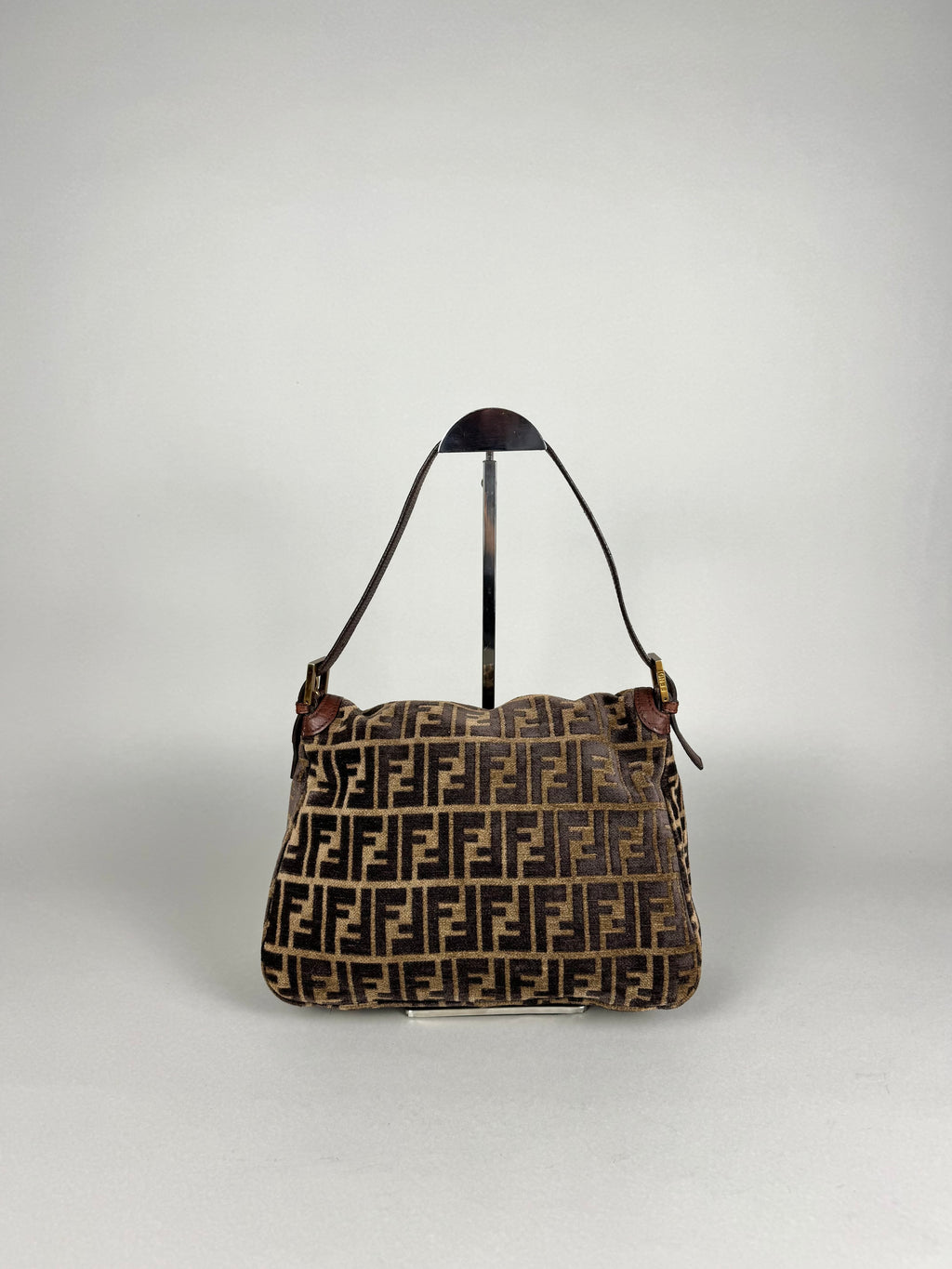 Fendi Mamma Baguette Monogram Zucca Velour