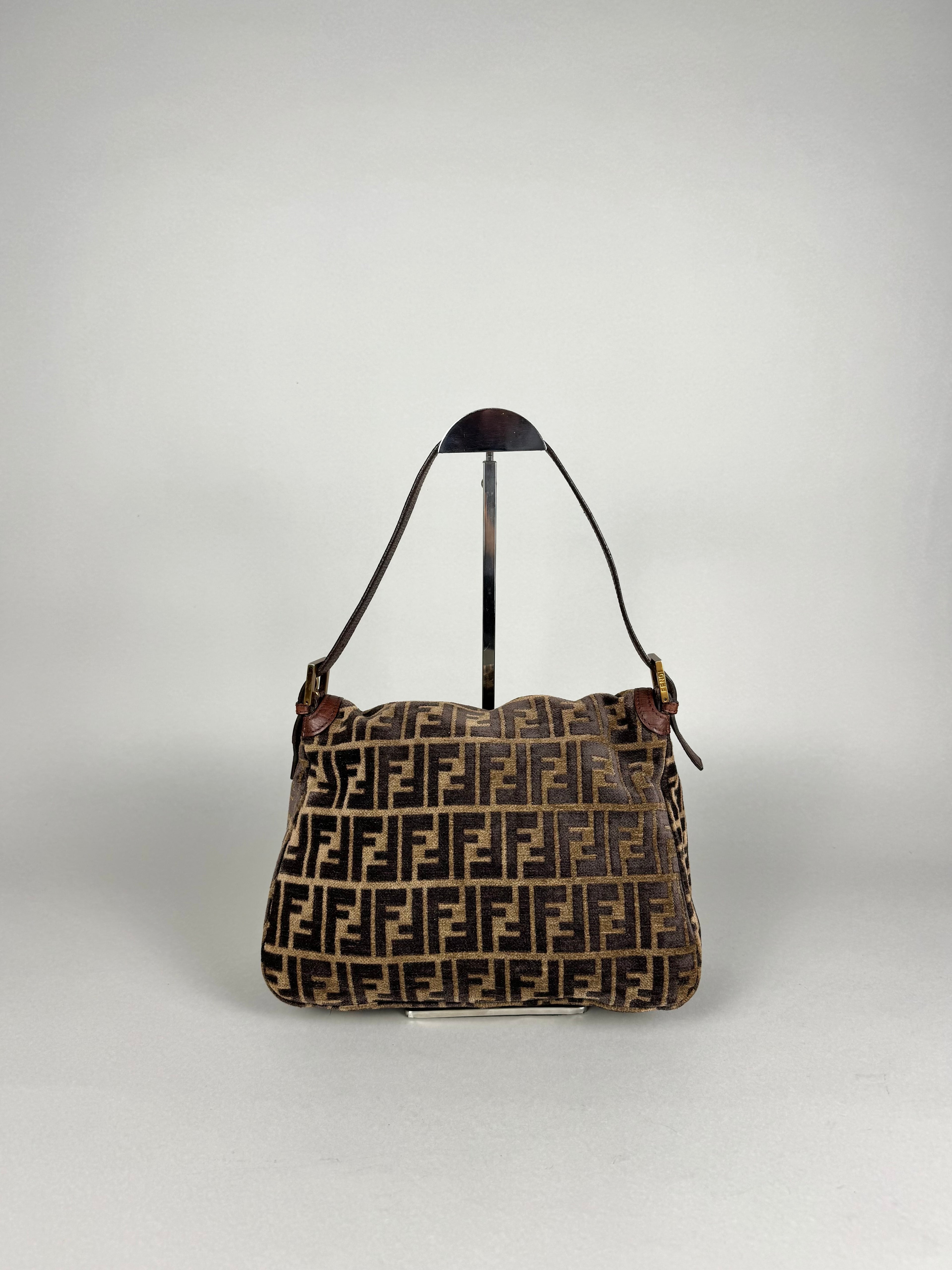Fendi Mamma Baguette Monogram Zucca Velour