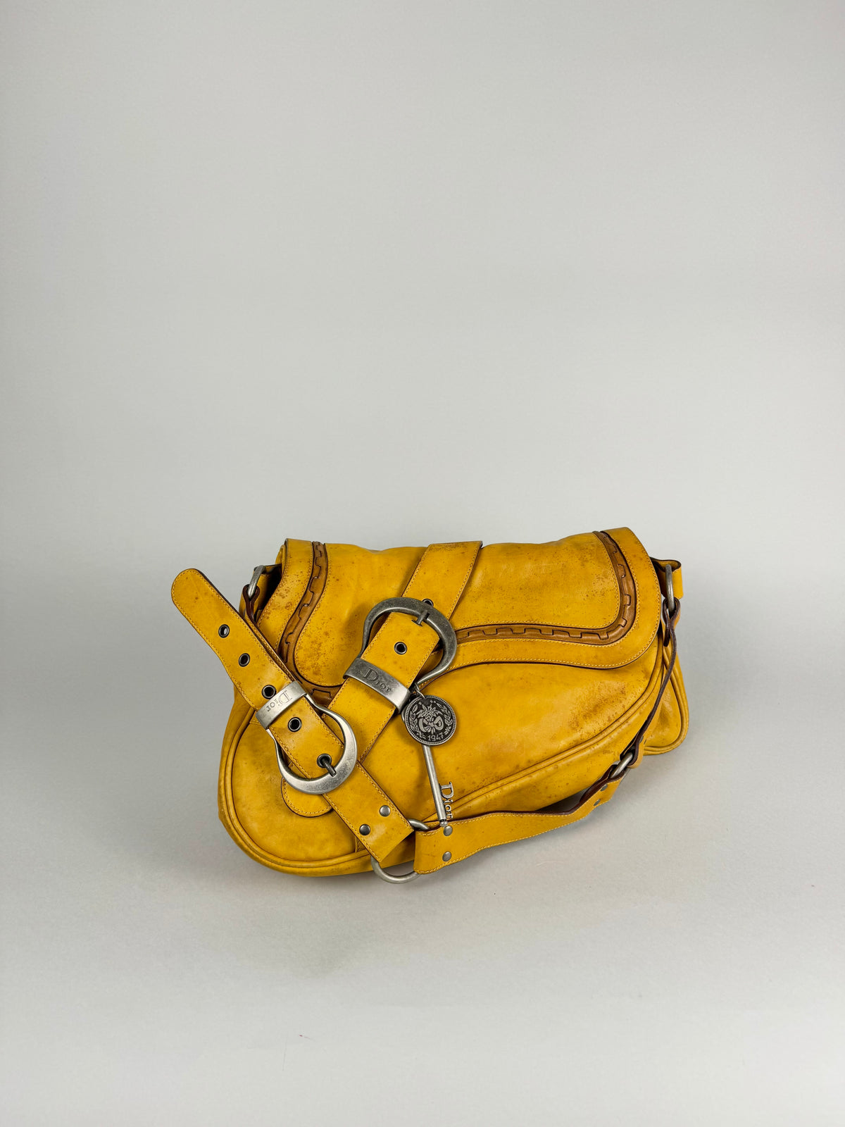 Christian Dior Gaucho Double Leather Yellow