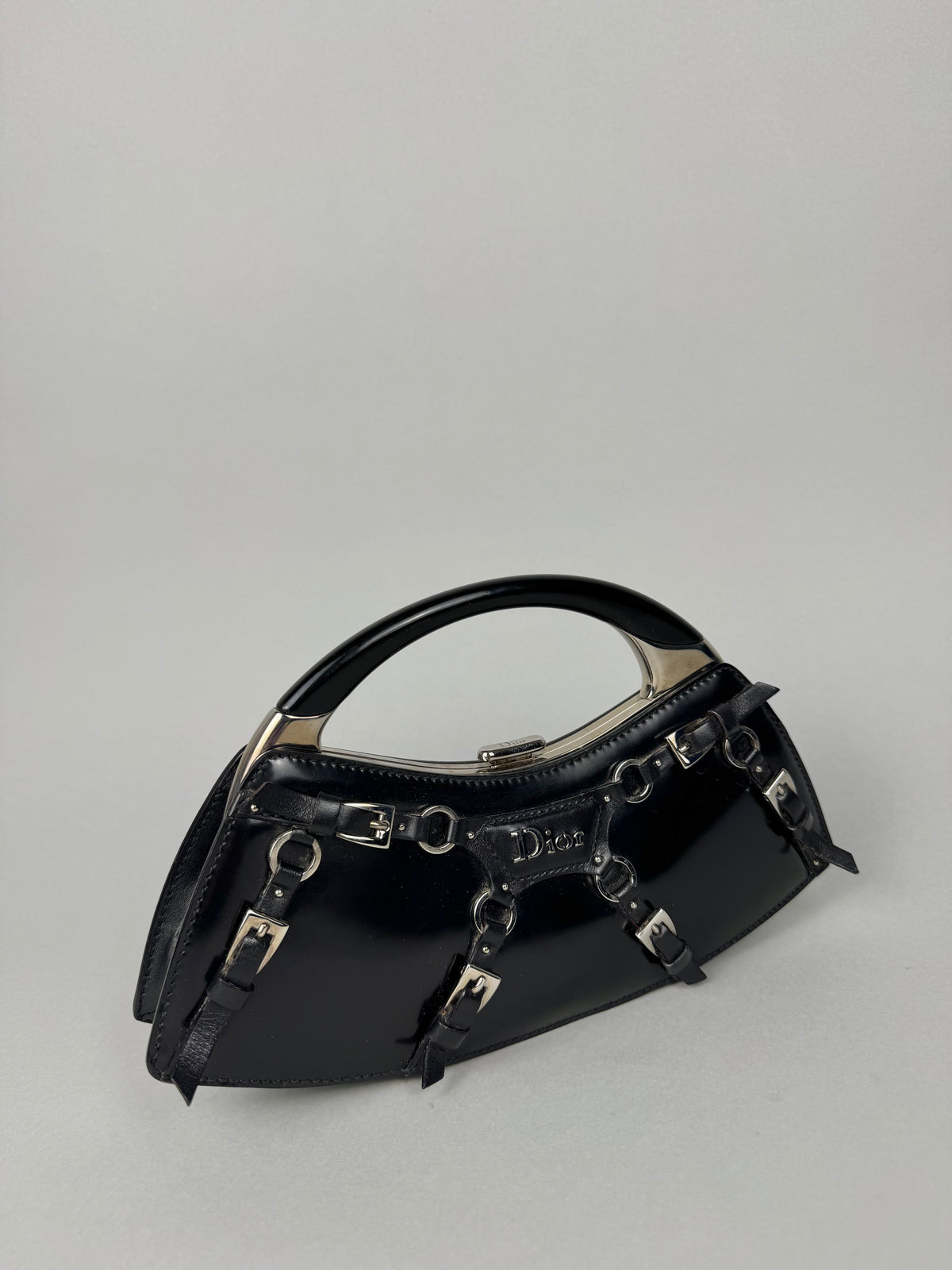 Christian Dior Bondage Black Leather