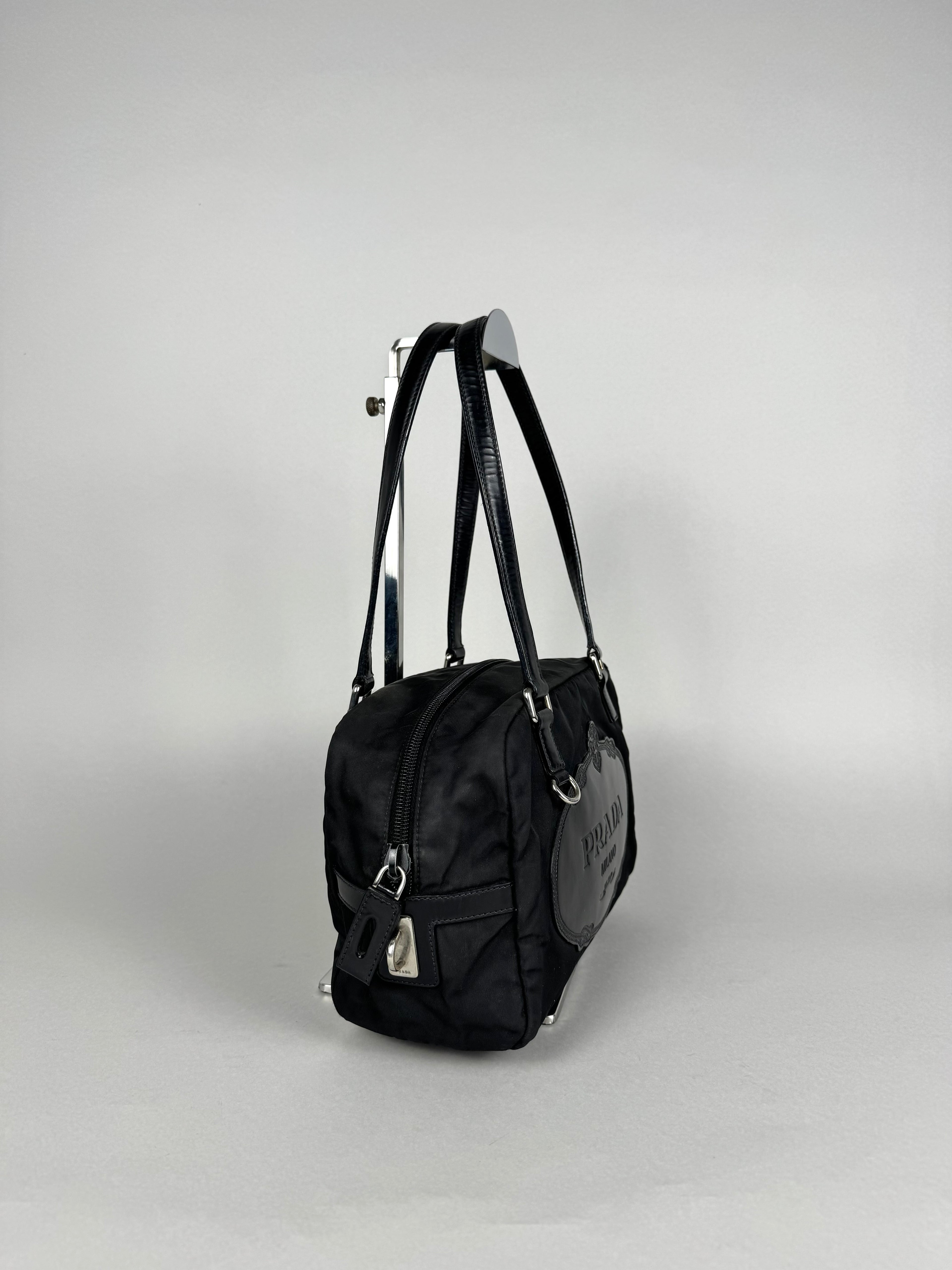 Prada Tessuto Black Nylon Shoulder