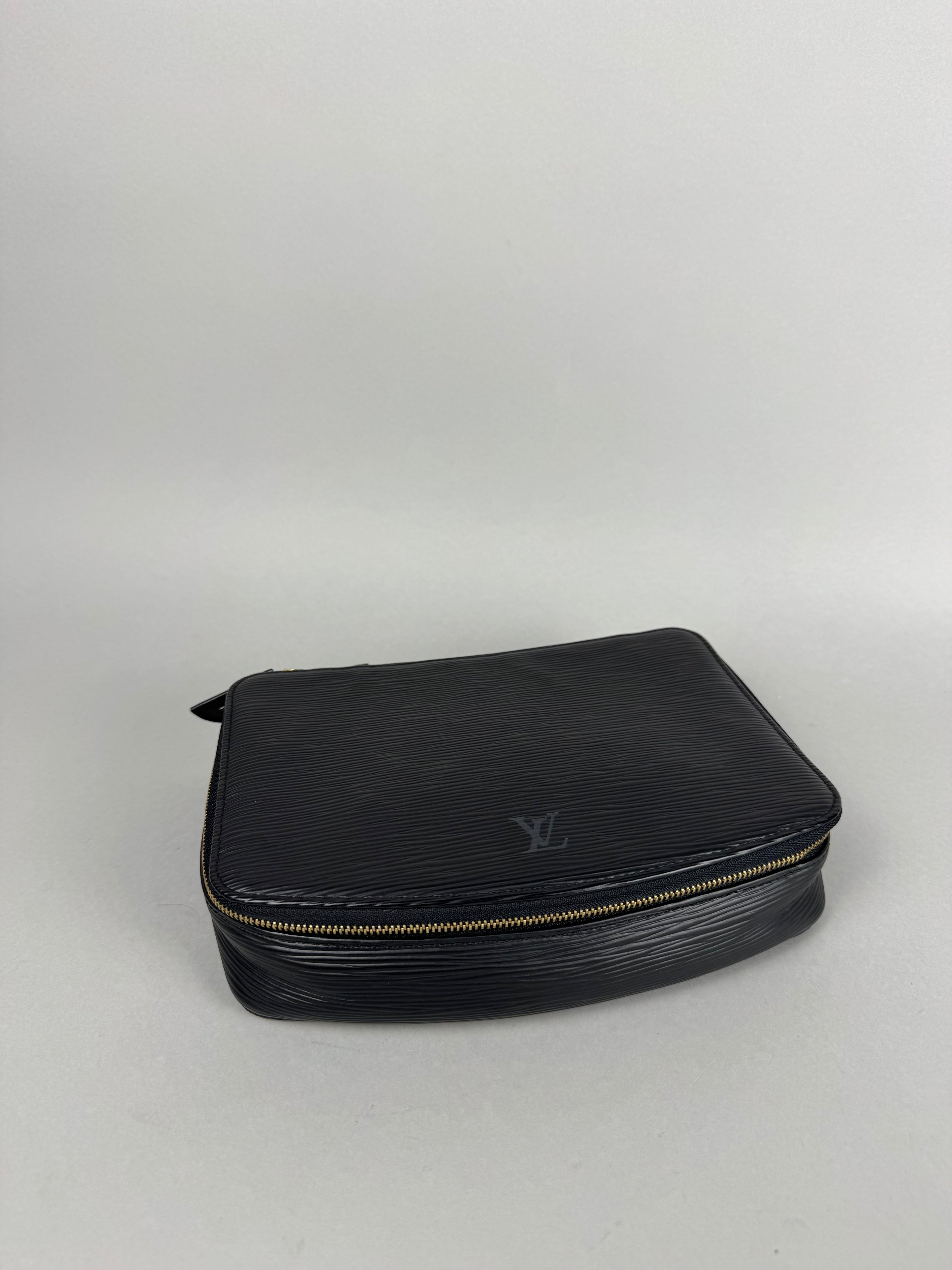 Louis Vuitton Epi Leather Black Poche Monte-Carlo Jewelry Case Noir