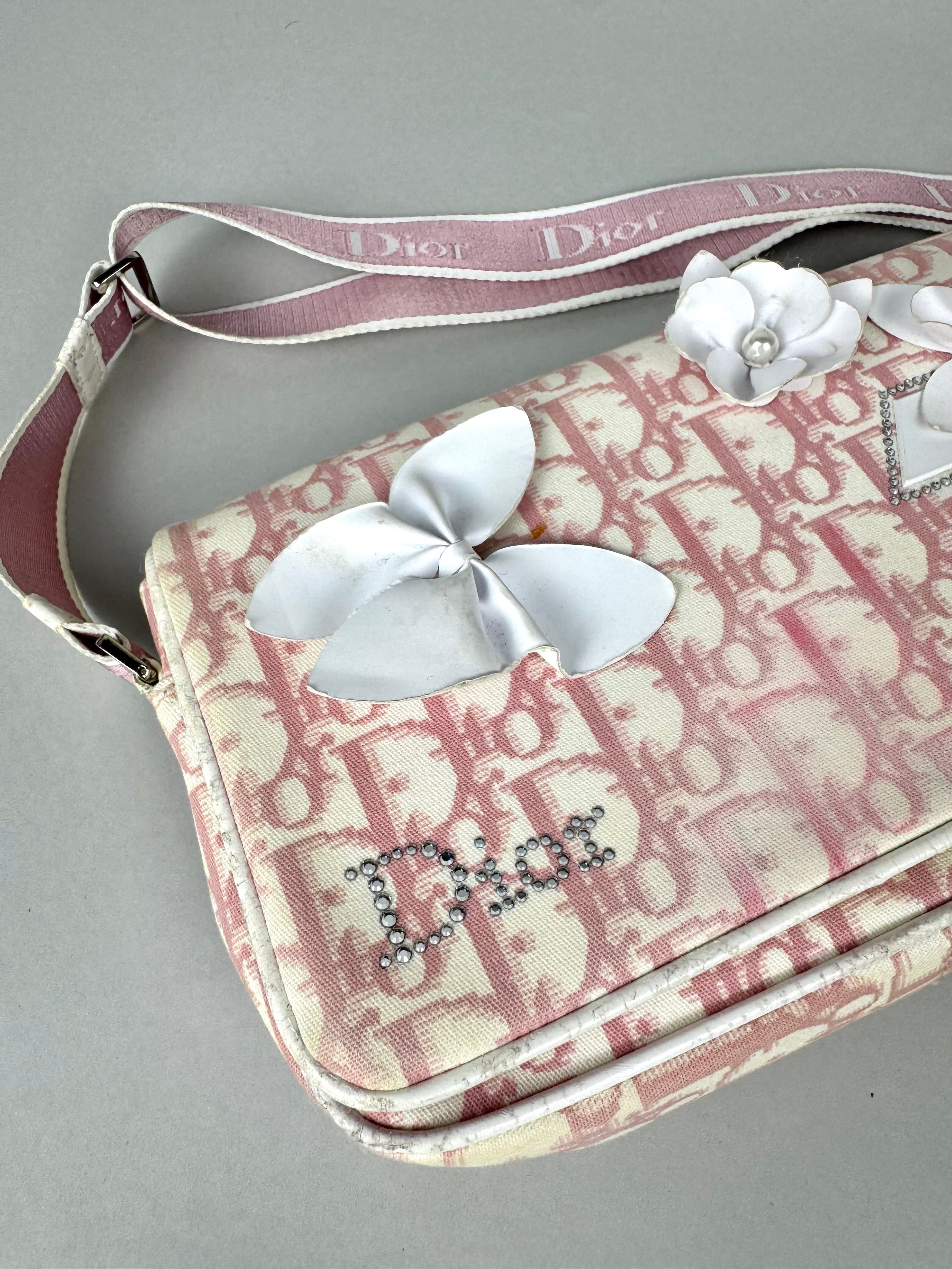 Christian Dior Girly Pink Monogram Reporter Crossbody