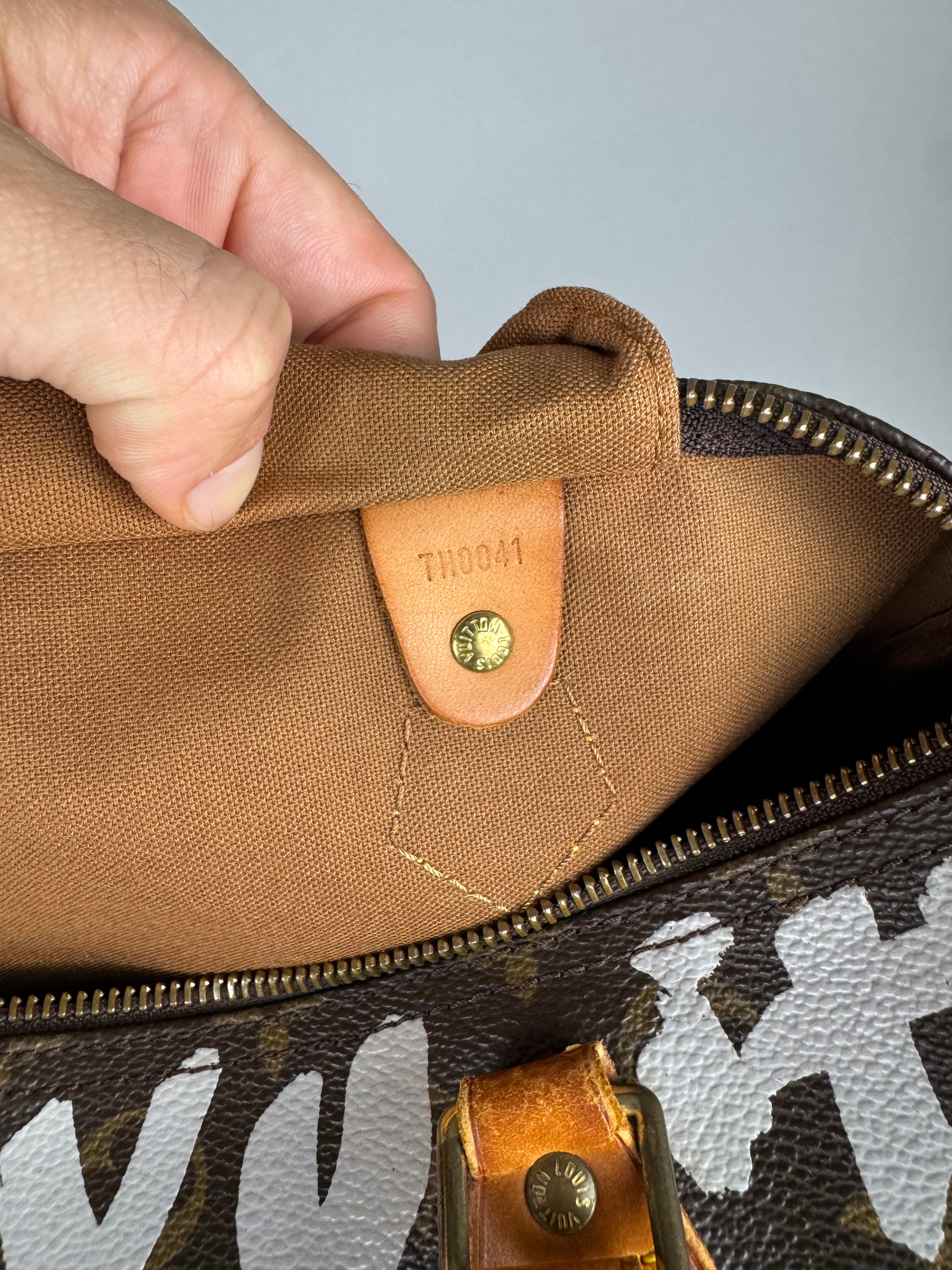 Louis Vuitton Speedy 30 Grafitti White Stephen Sprouse