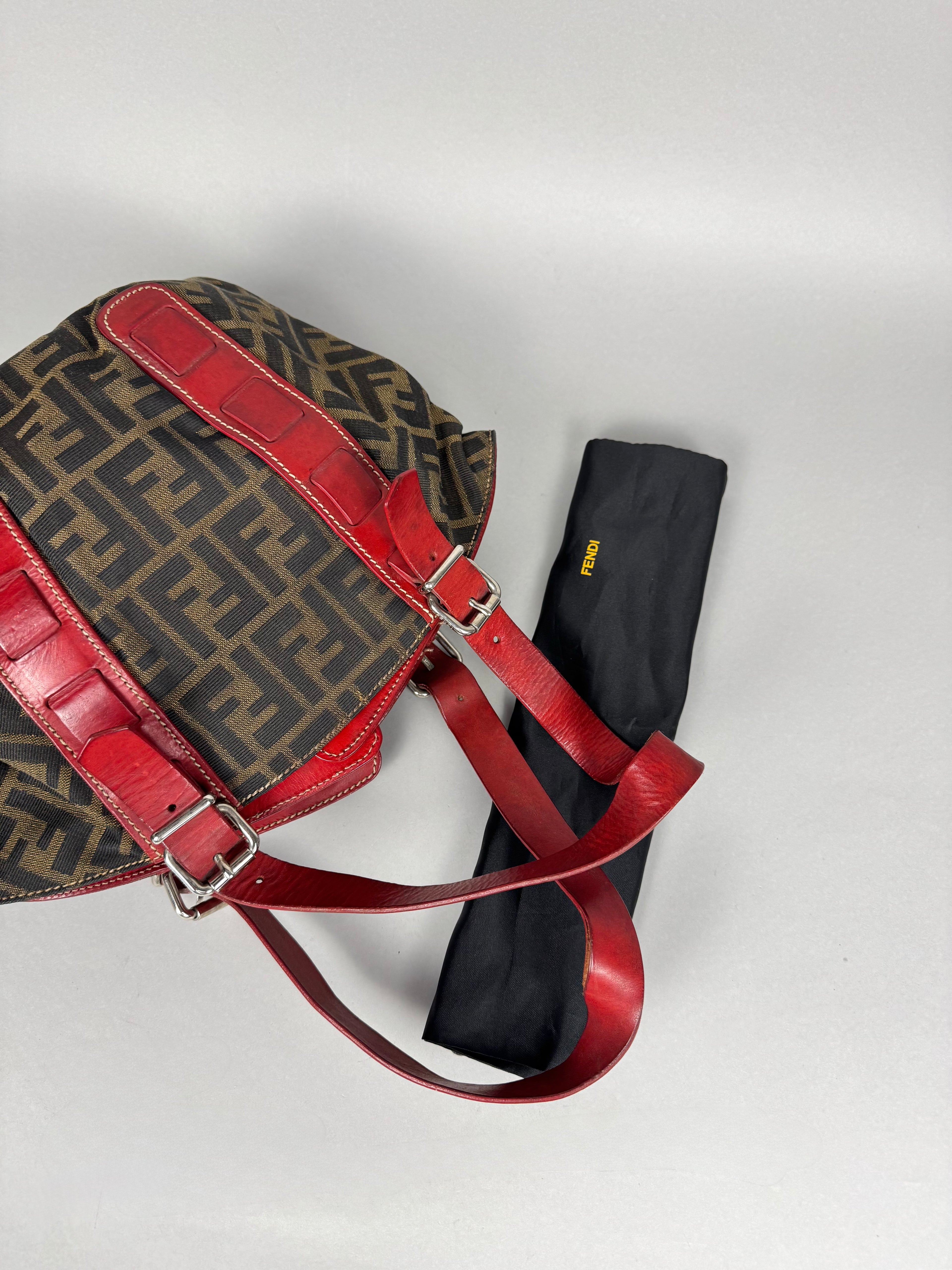 Fendi Monogram Zucca Origami Tote Shoulder Bag