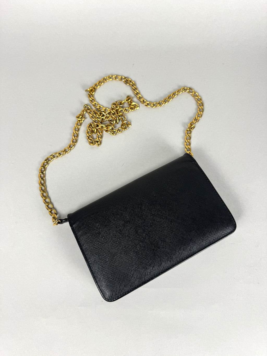 Prada Saffiano Chain Leather Black