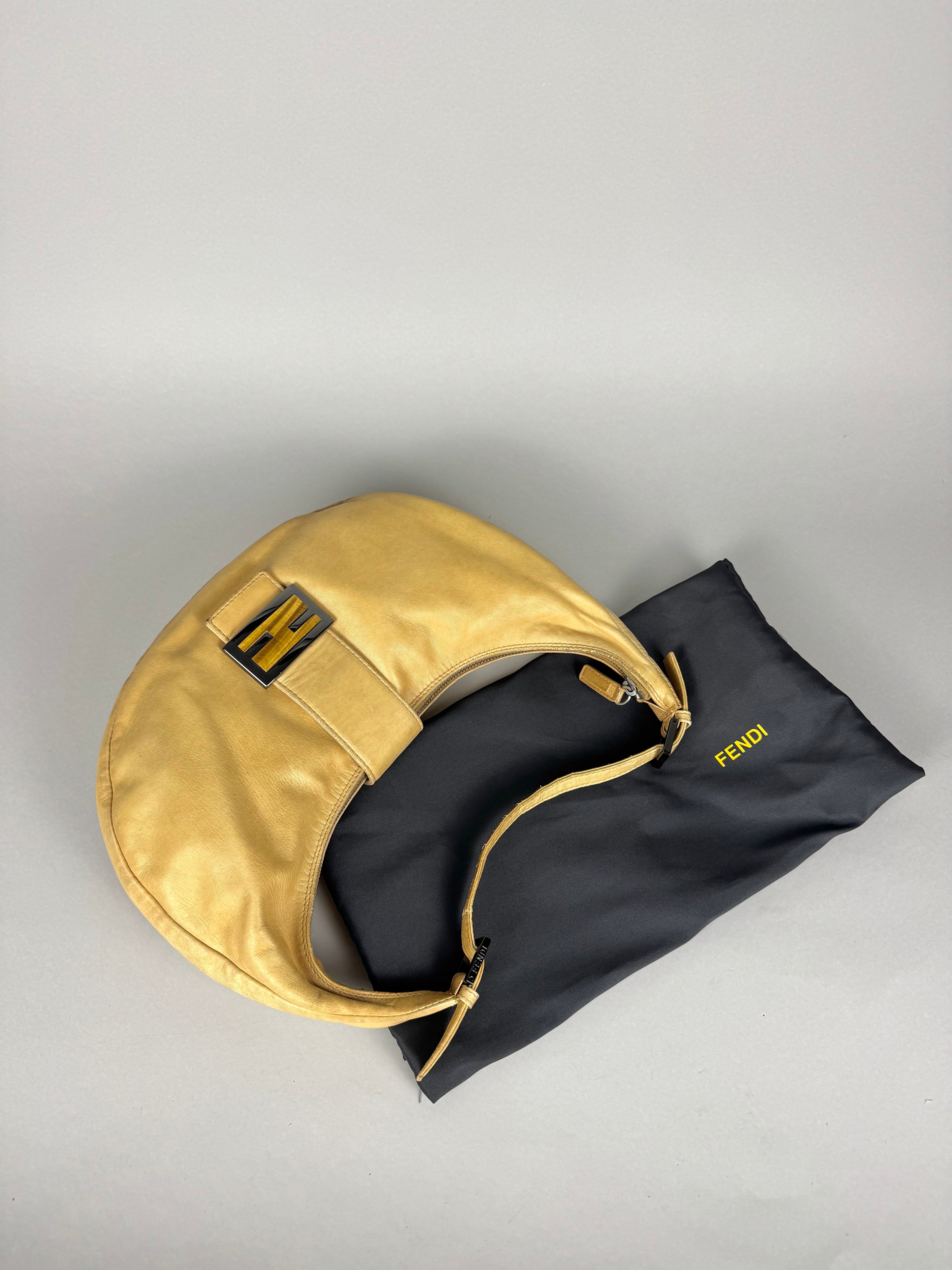 Fendi Croissant Lambskin Leather