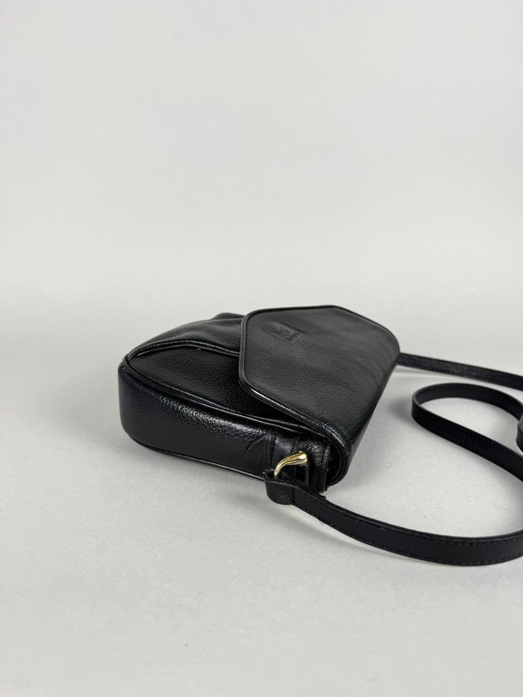 Burberrys Calfskin Black Leather Crossbody