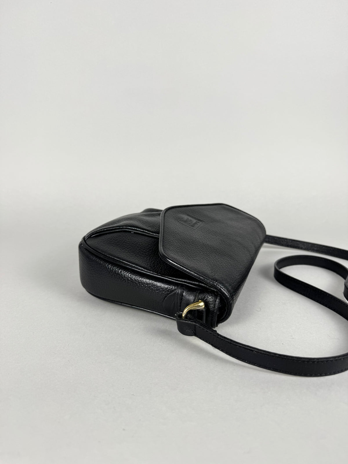 Burberrys Calfskin Black Leather Crossbody