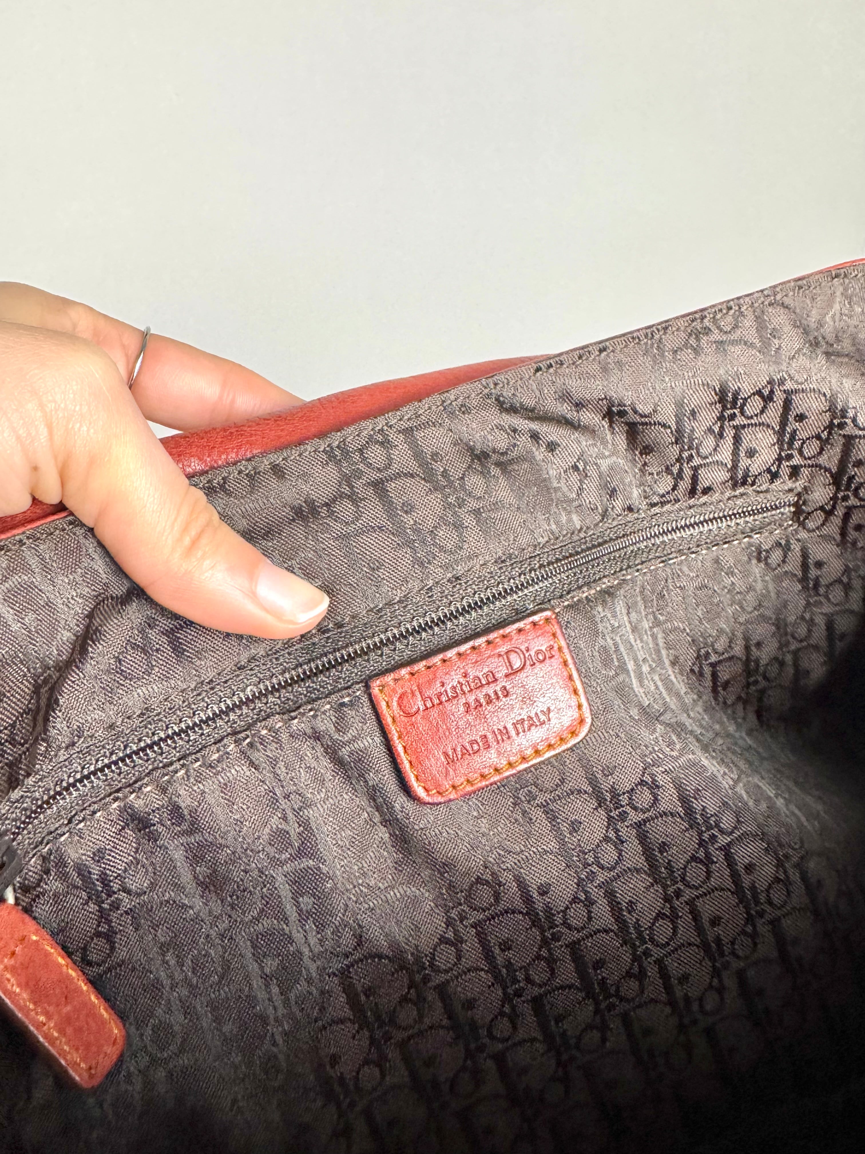 Christian Dior Gaucho Leather Red