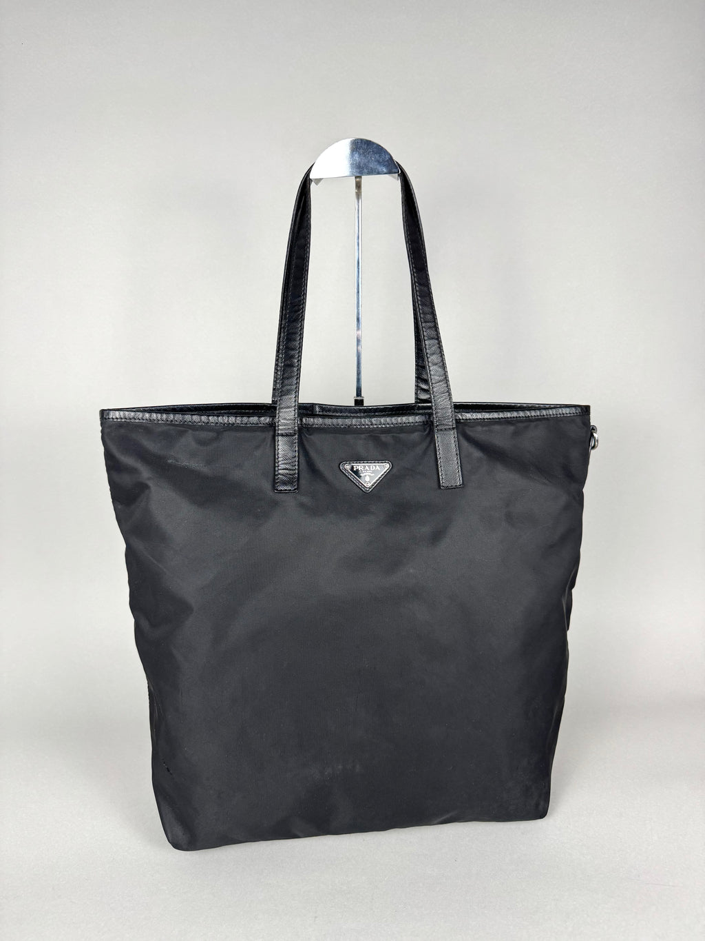 Prada Robot Nylon Black Tote
