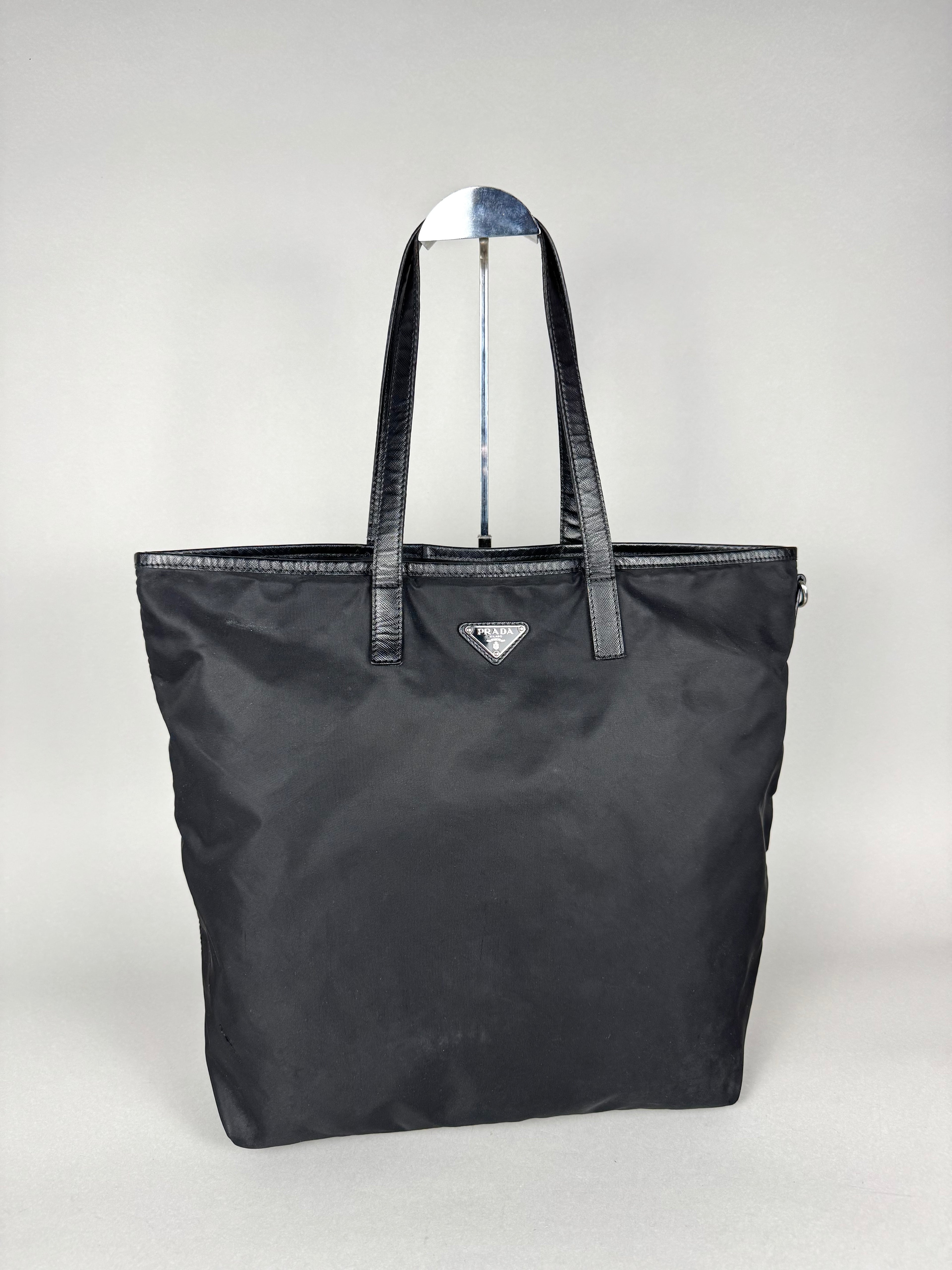 Prada Robot Nylon Black Tote