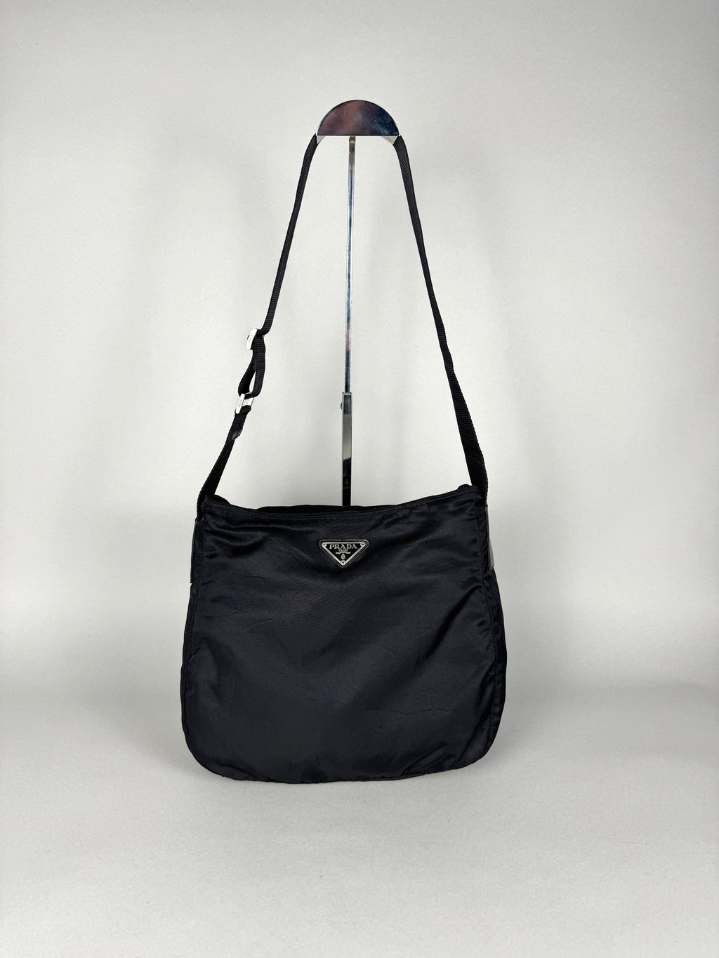Prada Tessuto Black Nylon Shoulder Bag