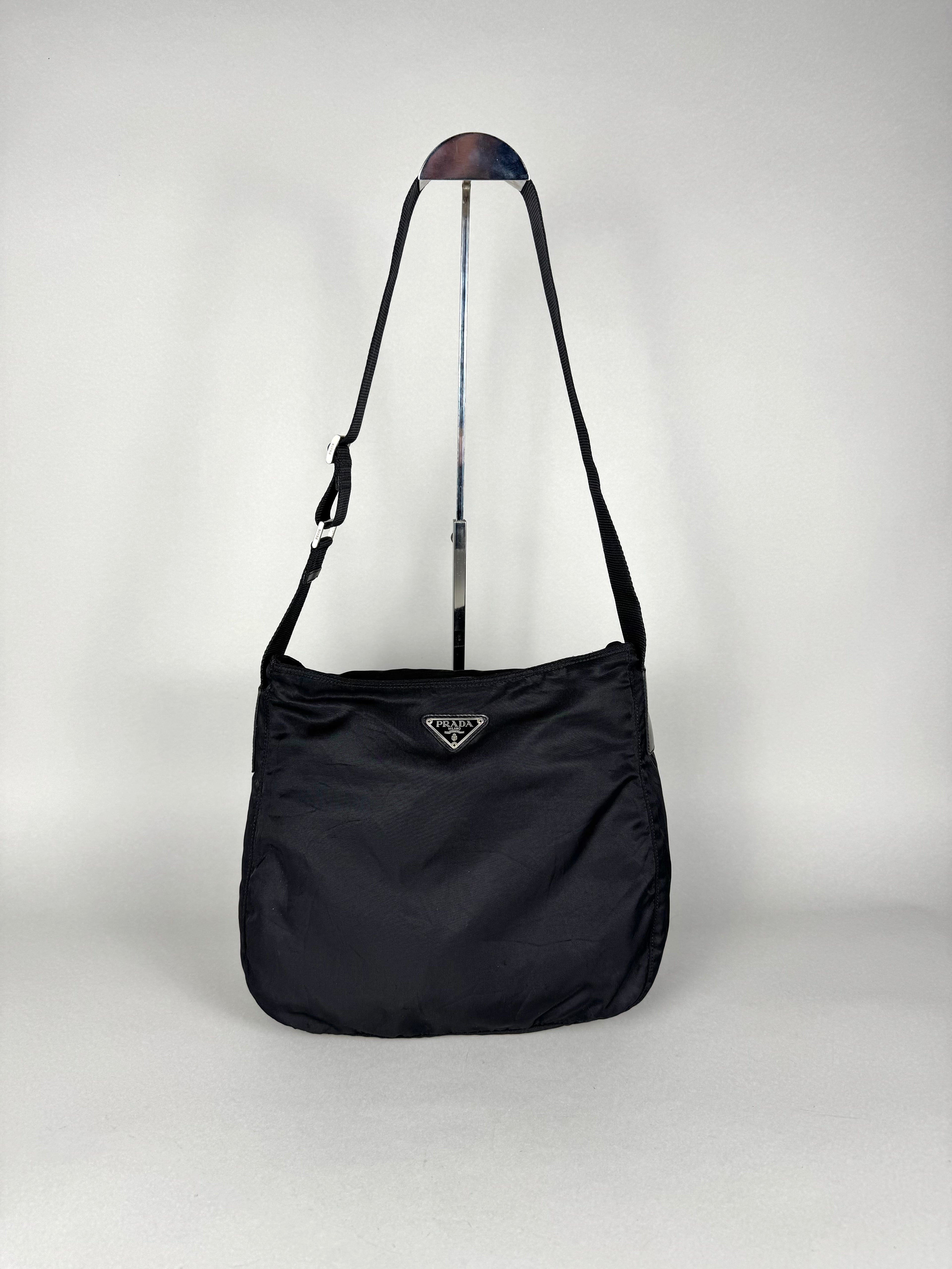 Prada Tessuto Black Nylon Shoulder Bag