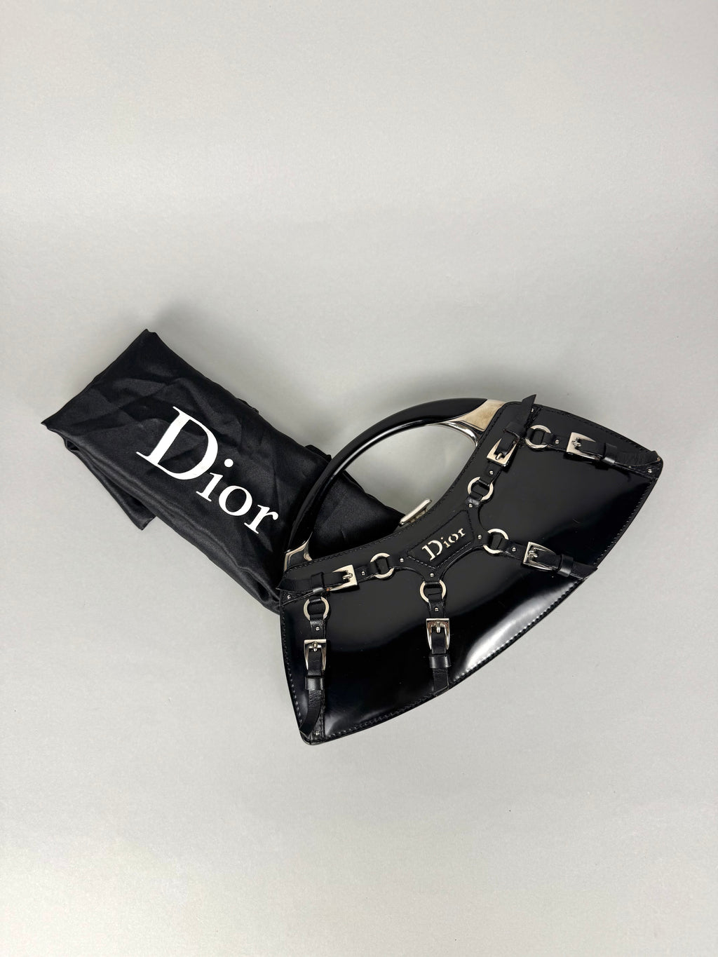 Christian Dior Bondage Black Leather