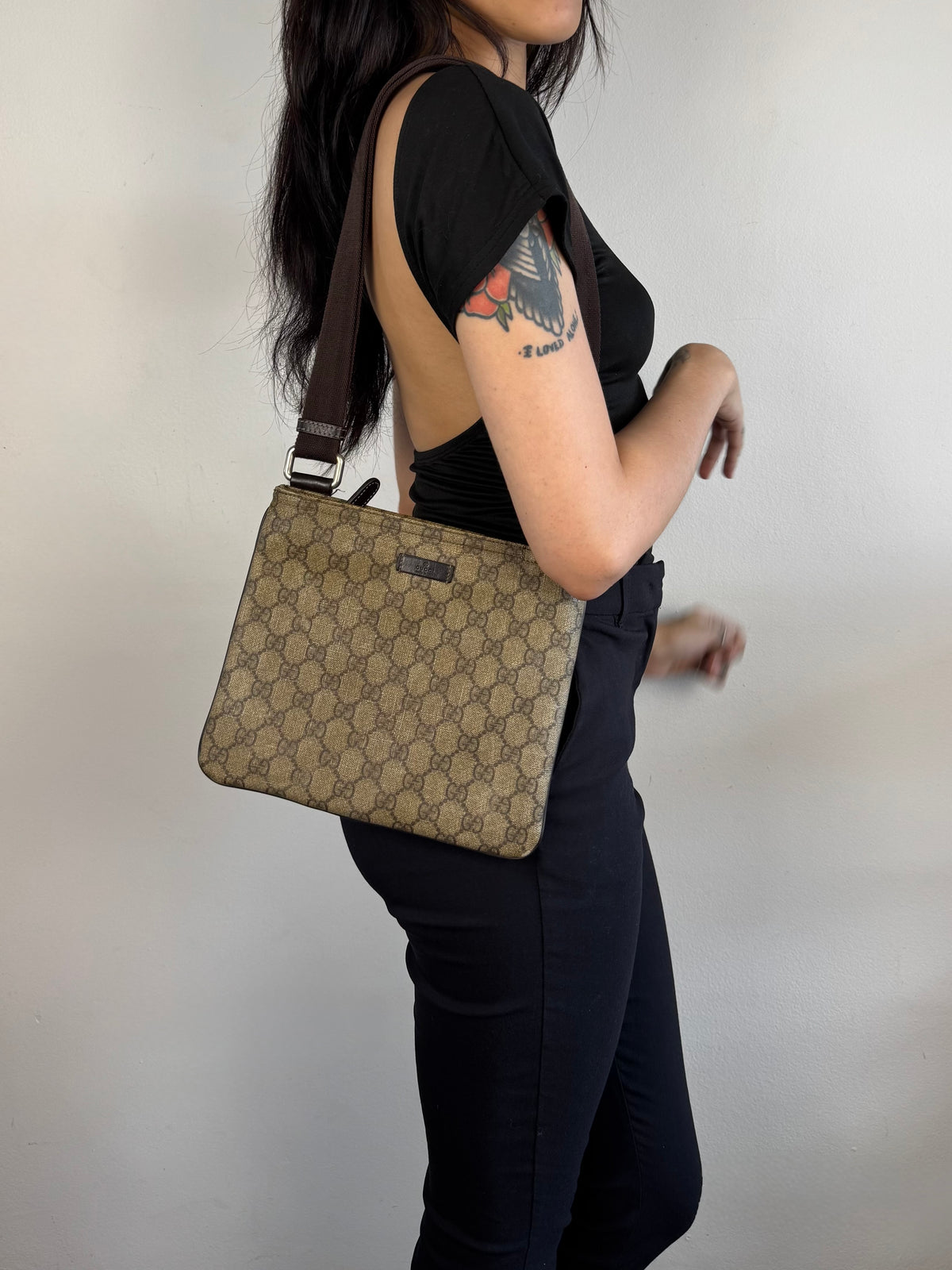 Gucci Monogram Supreme Crossbody