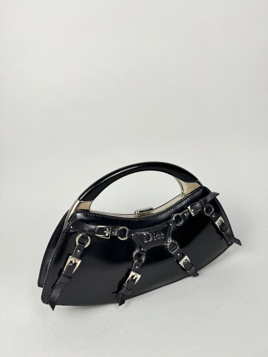 Christian Dior Bondage Black Leather