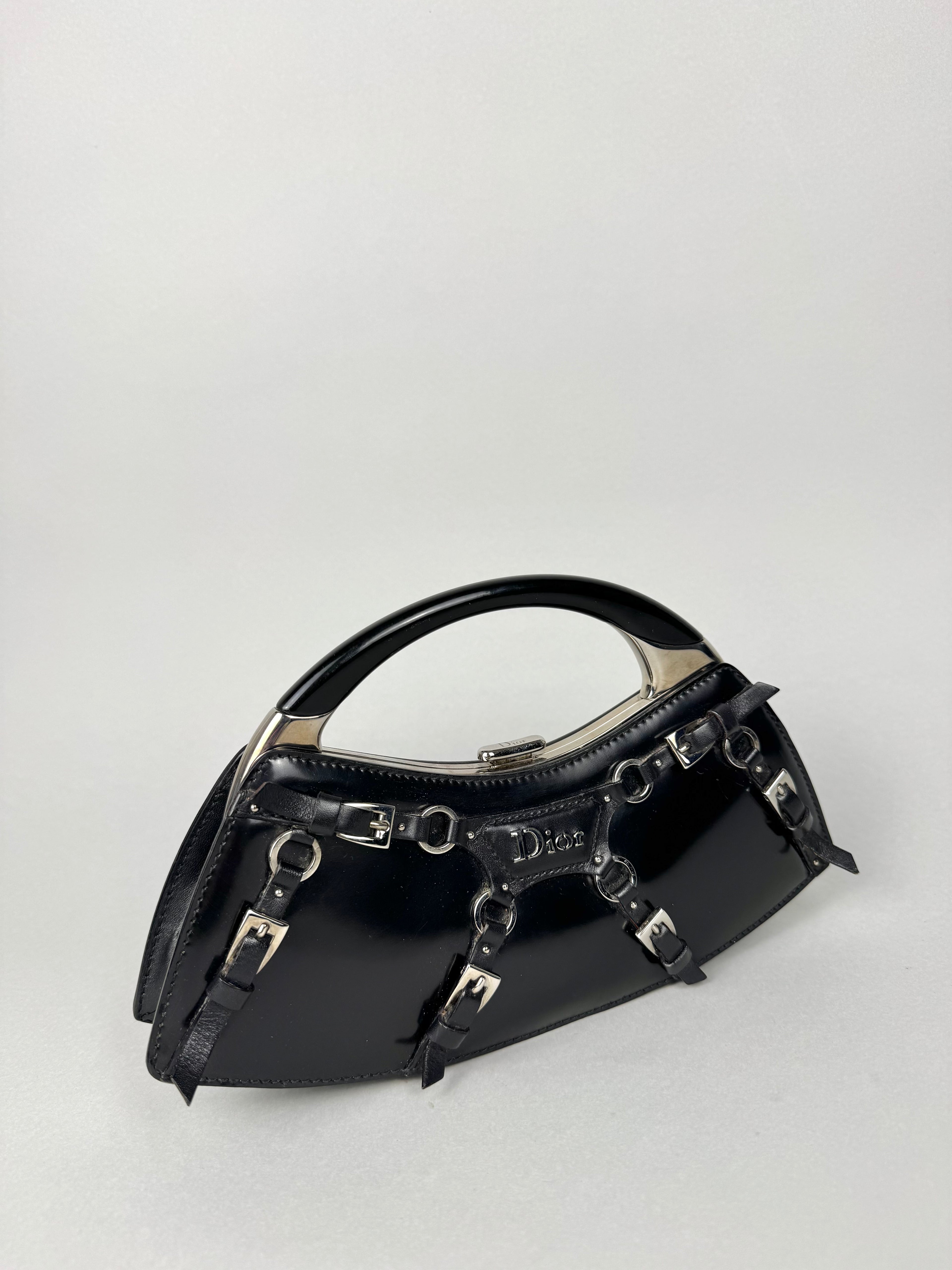 Christian Dior Bondage Black Leather