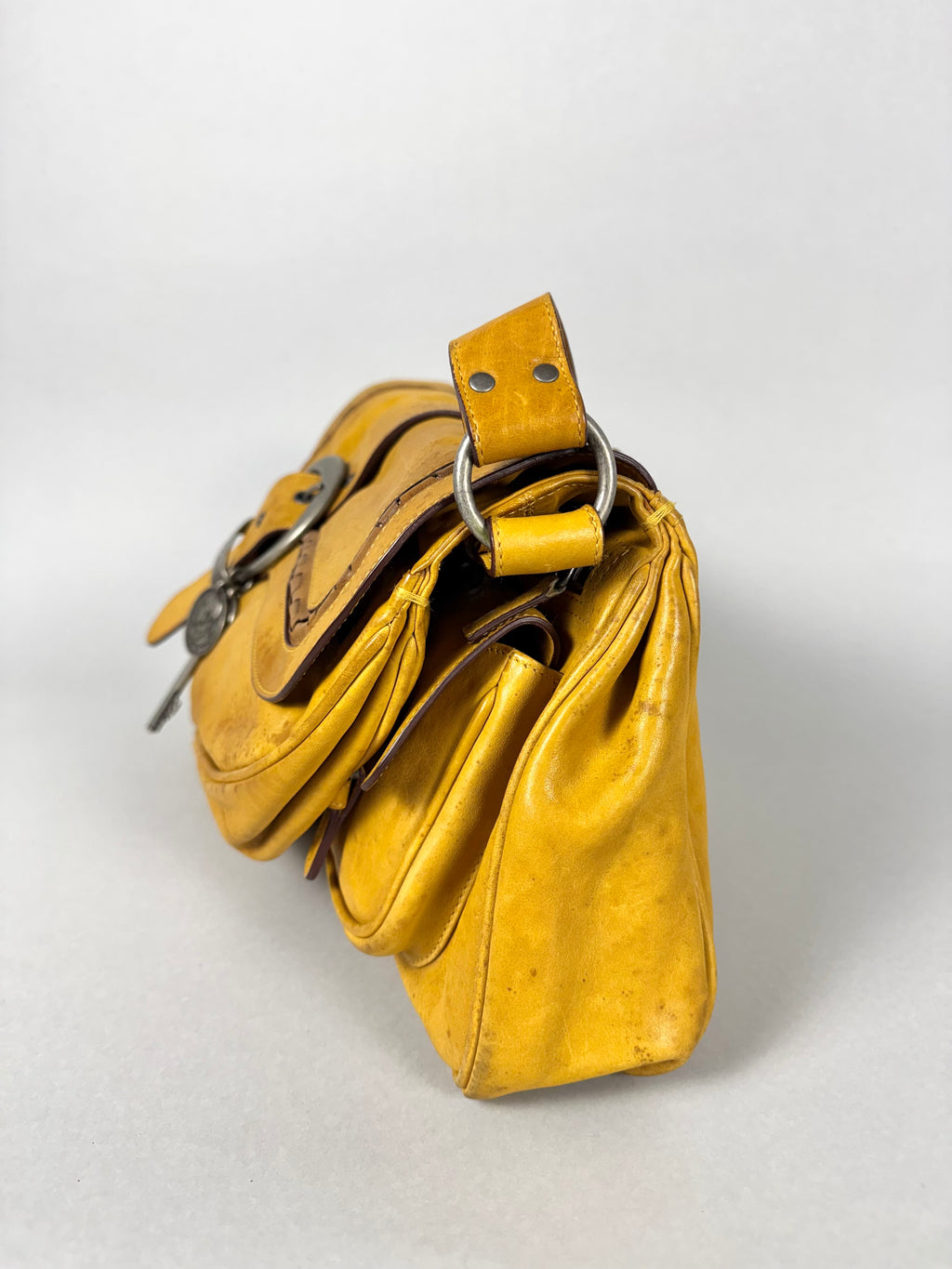Christian Dior Gaucho Double Leather Yellow