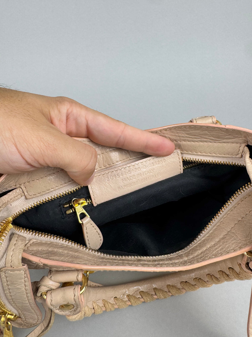 Balenciaga Agneau Mini City Leather
