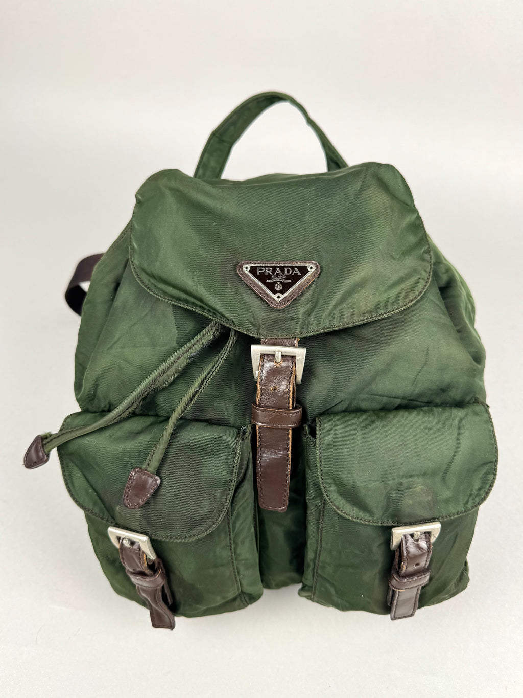 Prada Nylon Green Backpack Small