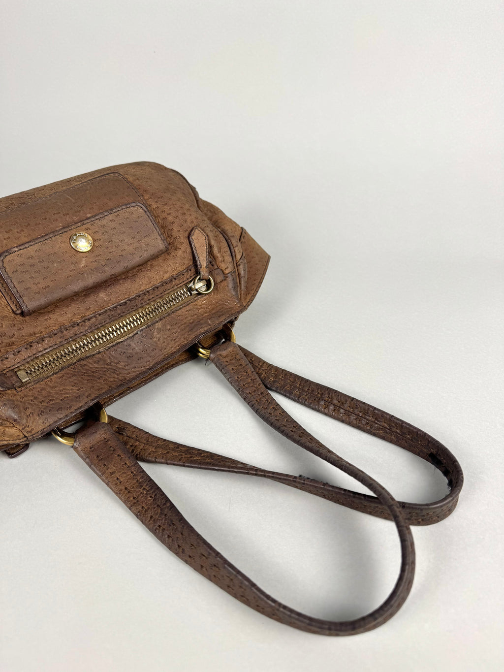 Prada Tessuto Cervo Lux Leather Brown