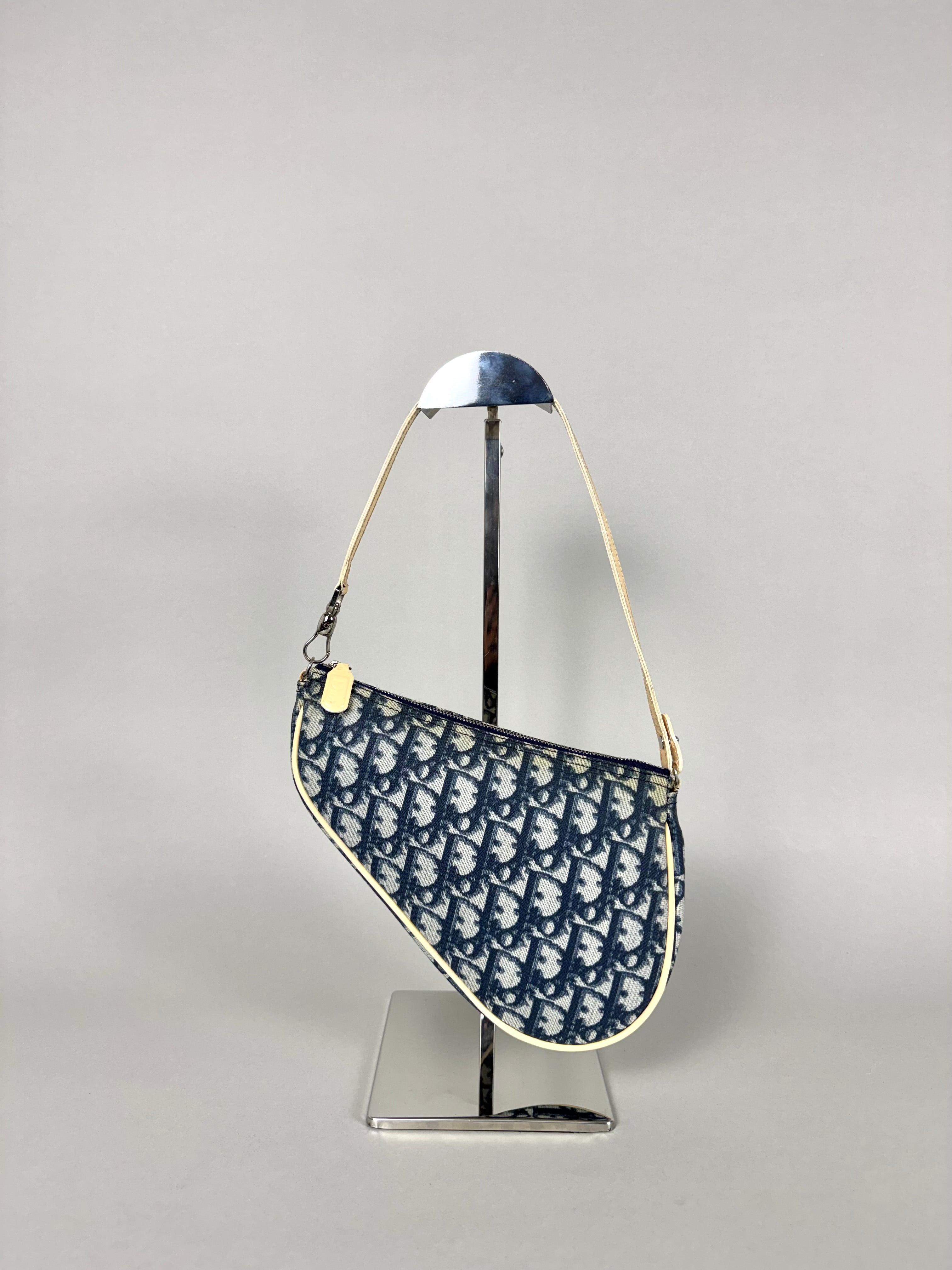Christian Dior Monogram Mini Saddle Oblique Blue