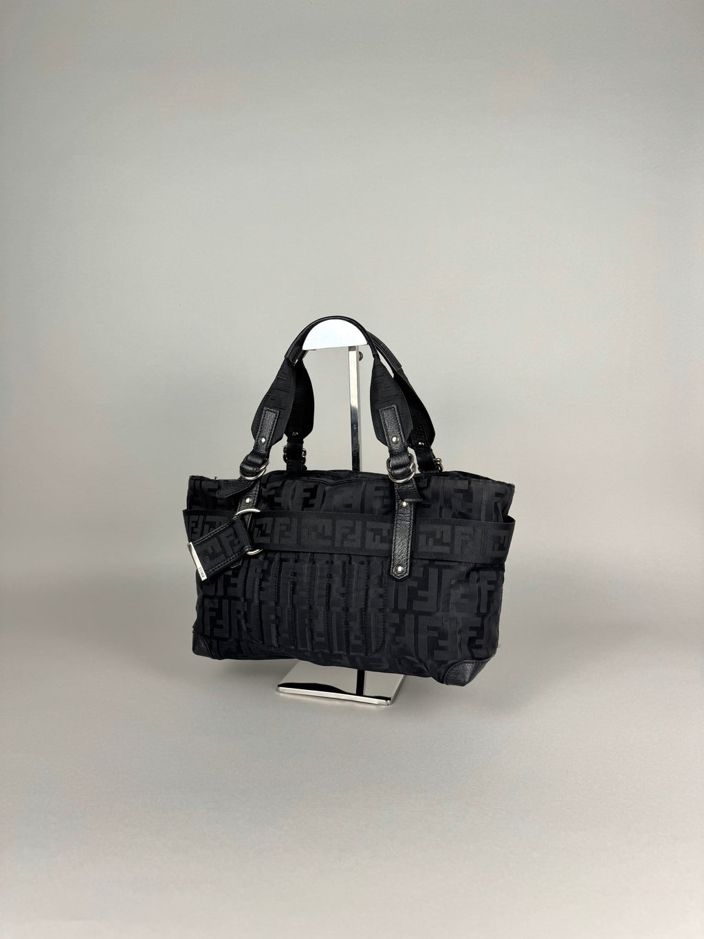 Fendi Monogram Zucca Zip Code Shoulder