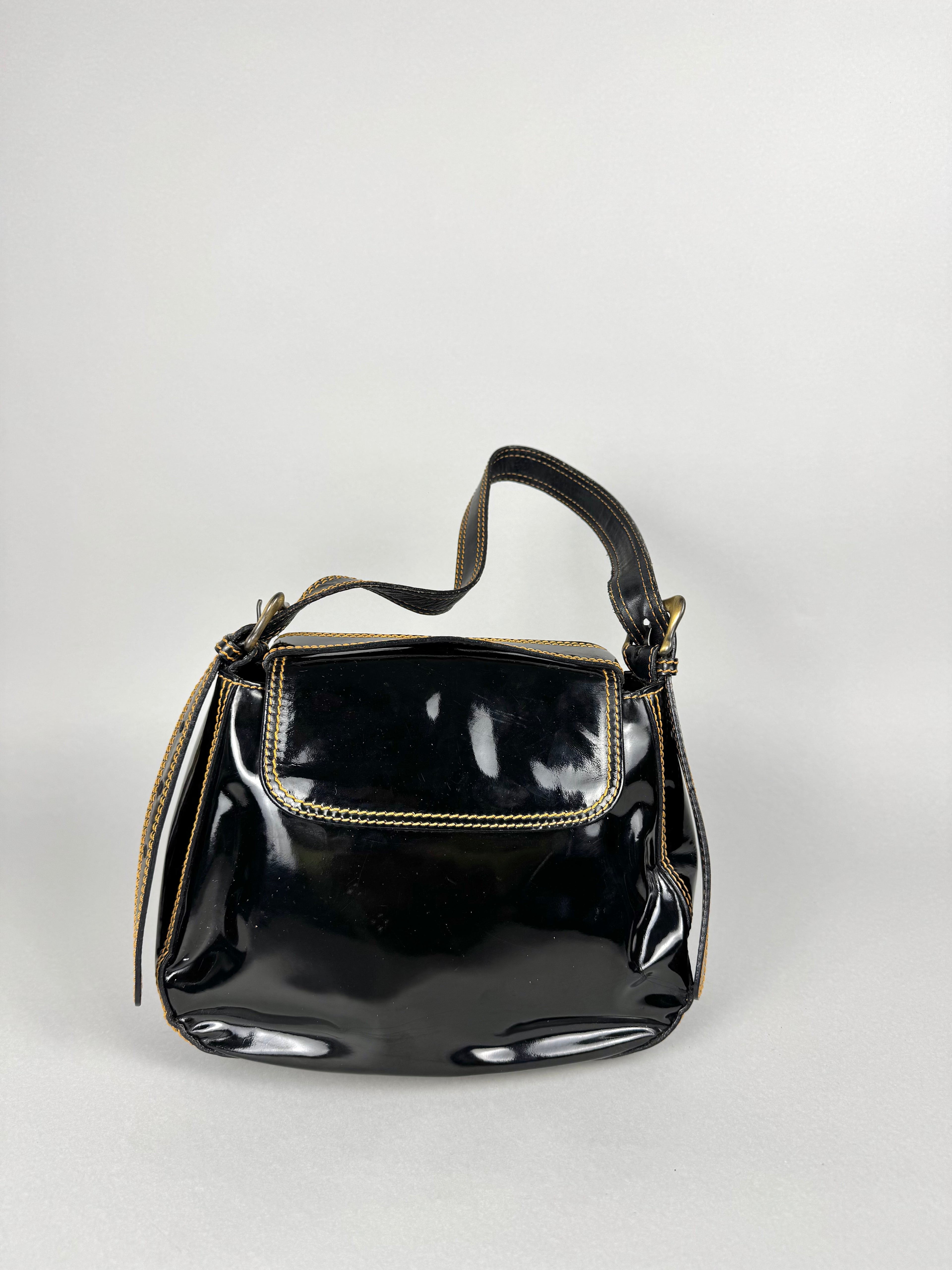 Fendi Patent Leather B Black