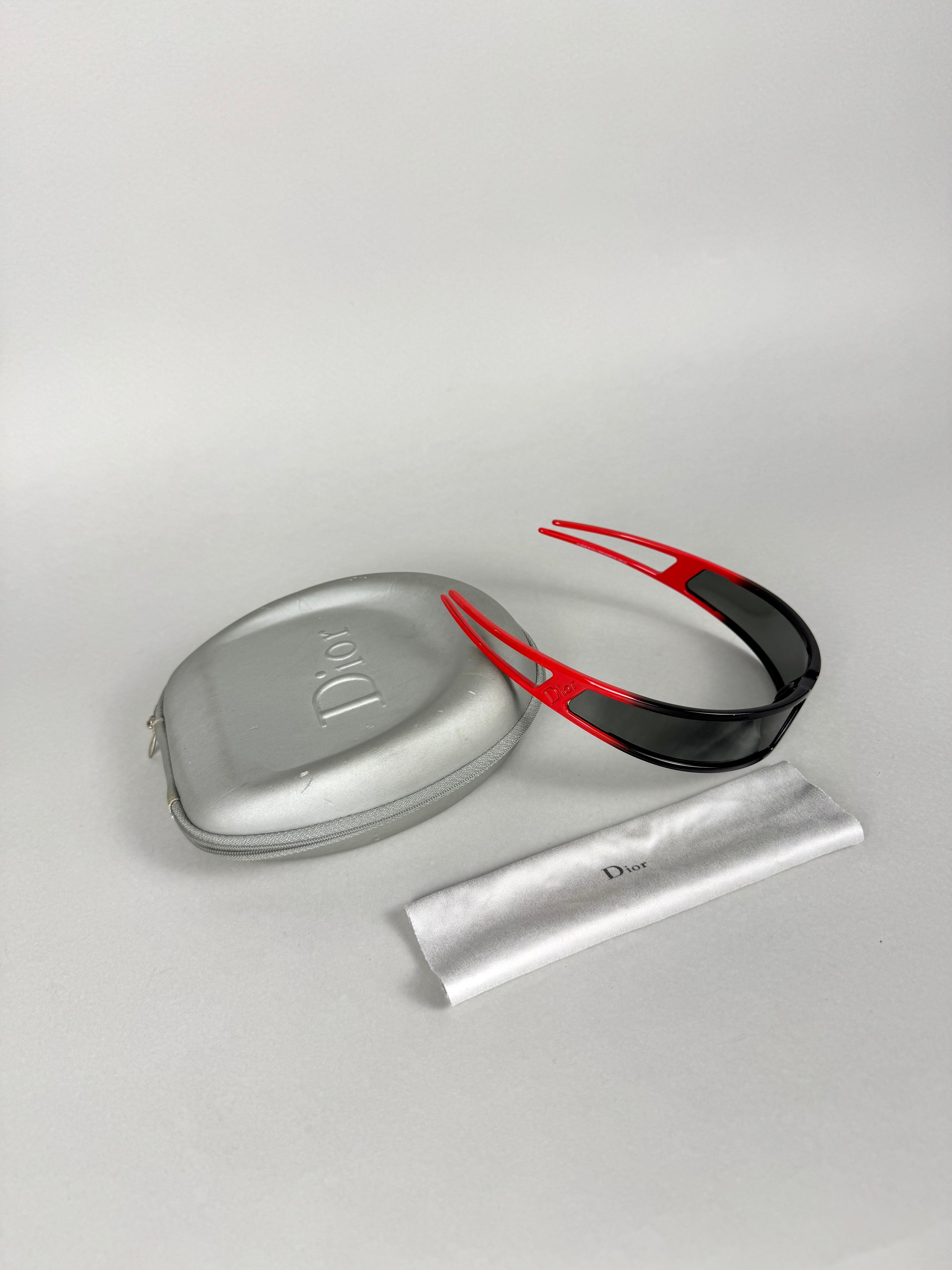 Christian Dior Red and Black Bandage 1 Sunglasses