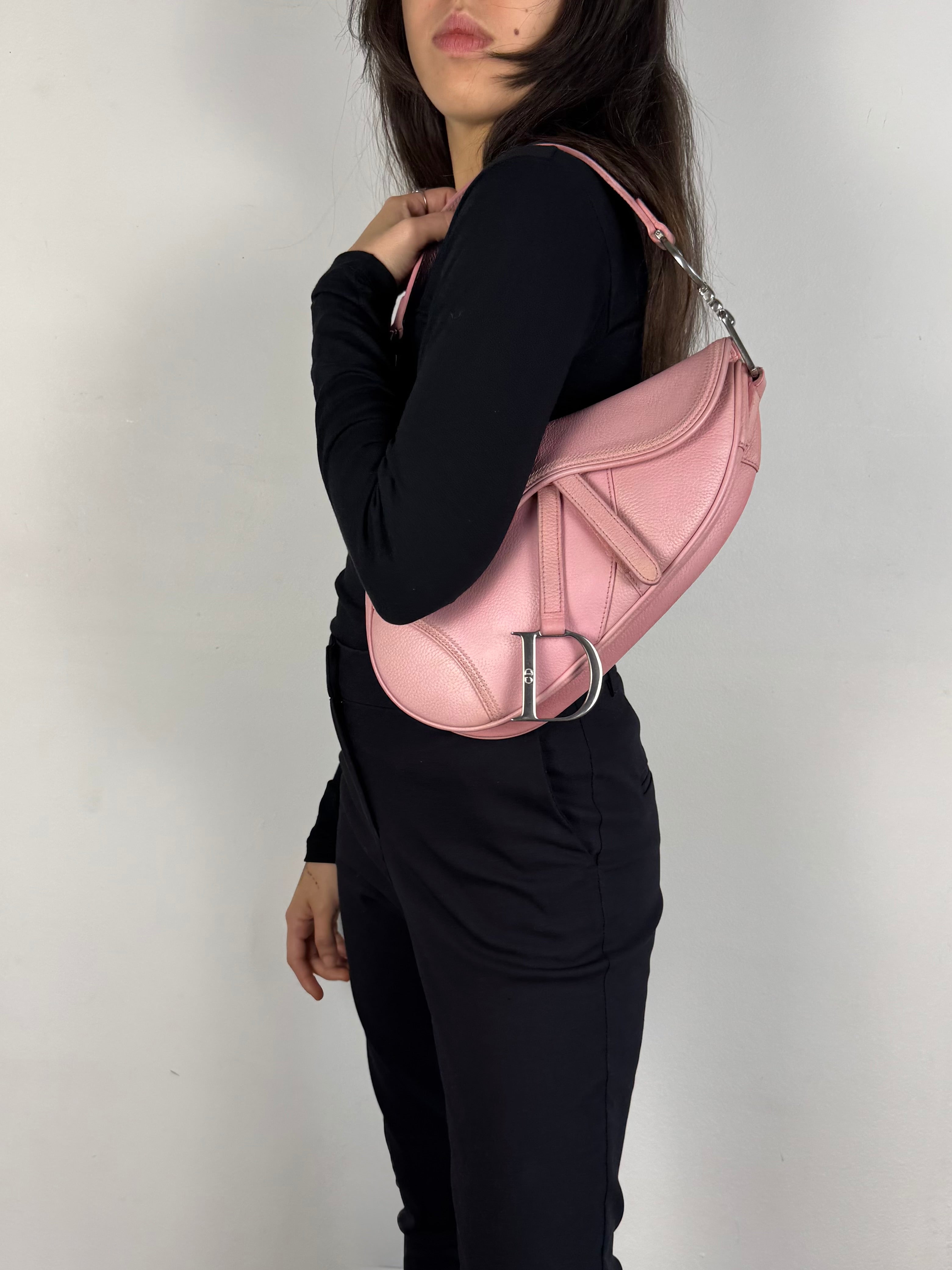 Christian Dior Saddle Pink Leather
