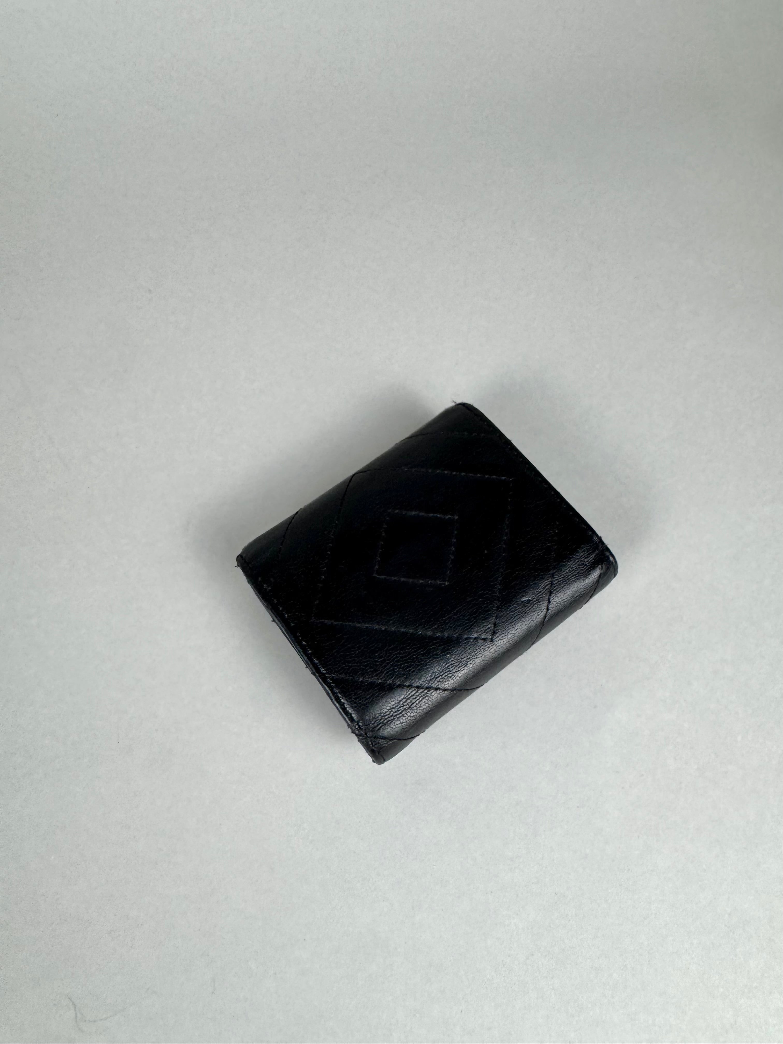 Chanel Wallet Chevron Quilted Aged Calfskin Leather