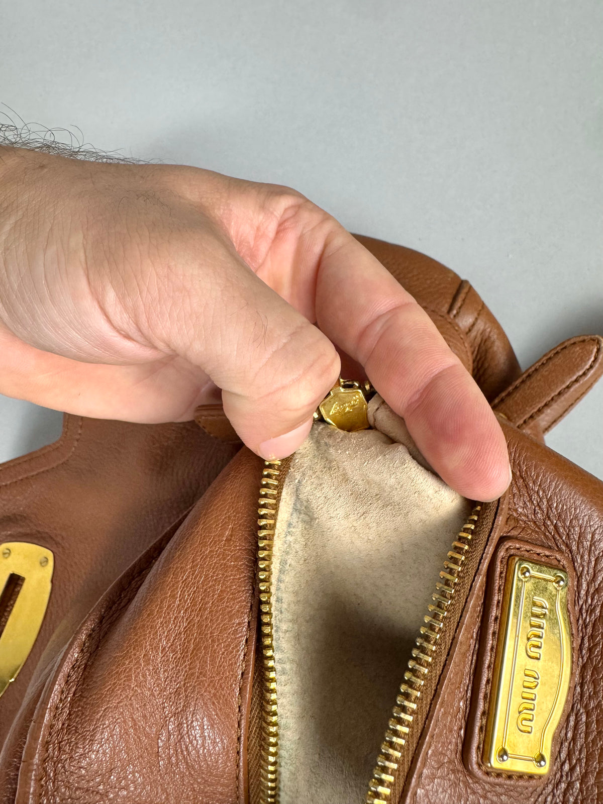 Miu Miu Paloma Top Cervo Leather