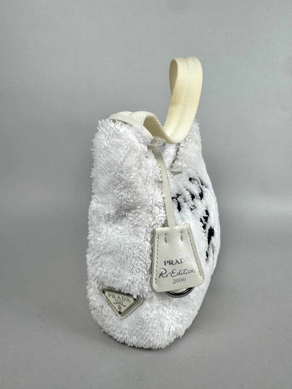 Prada Re Edition Nylon Fur White