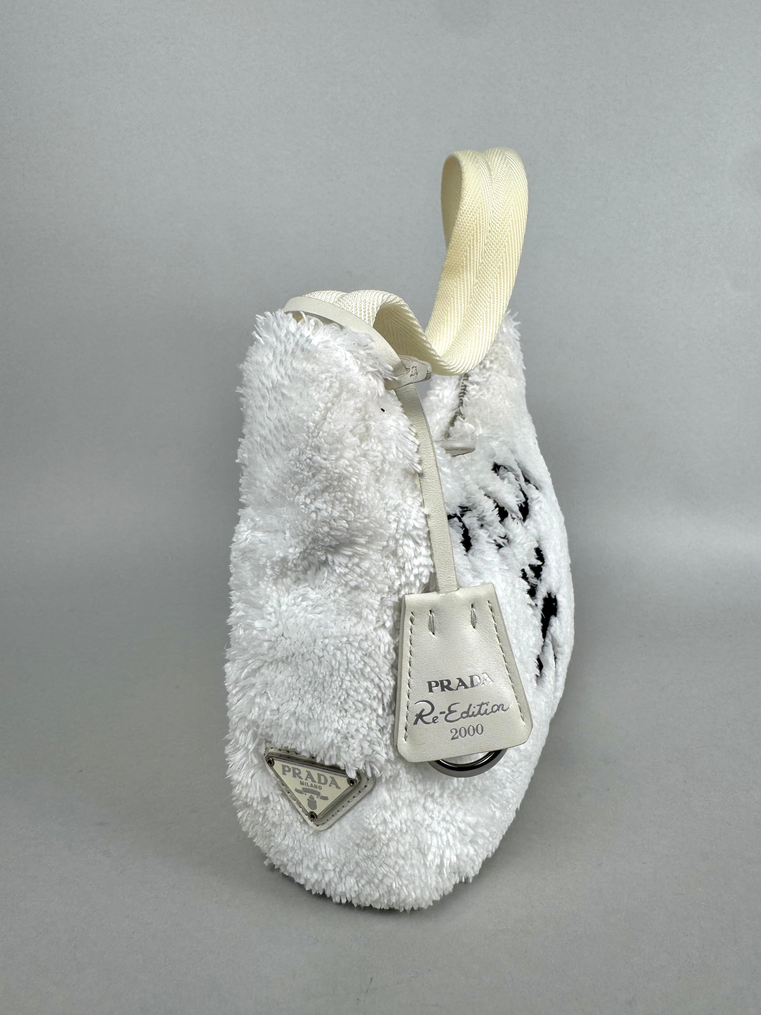 Prada Re Edition Nylon Fur White