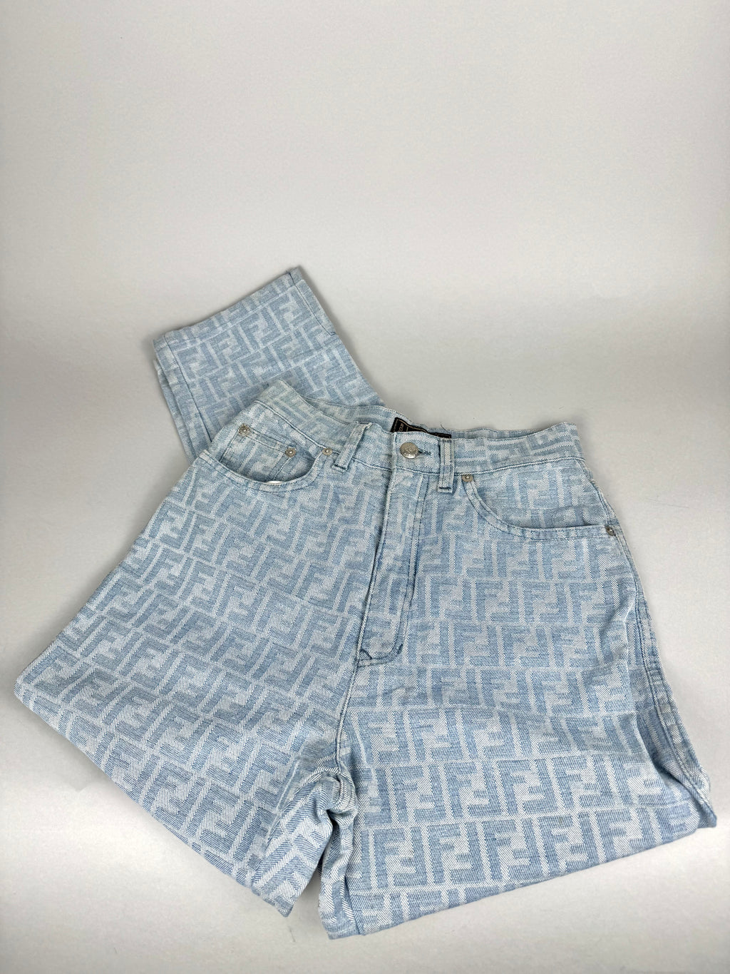 Fendi Monogram Denim Pants