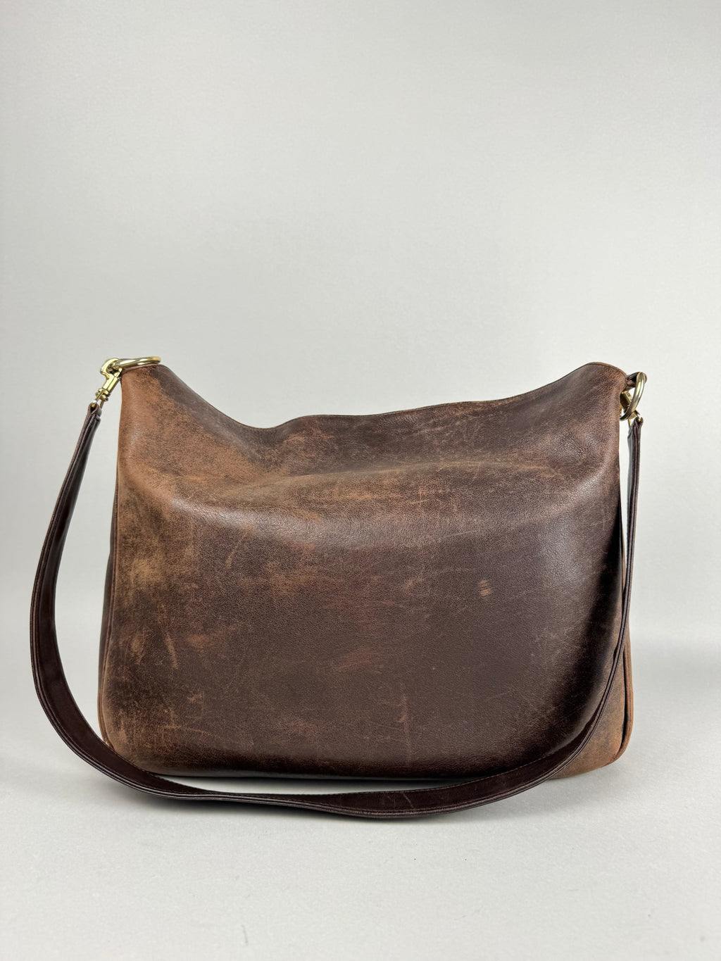 Gucci Toned Brown Leather Large Crossbody