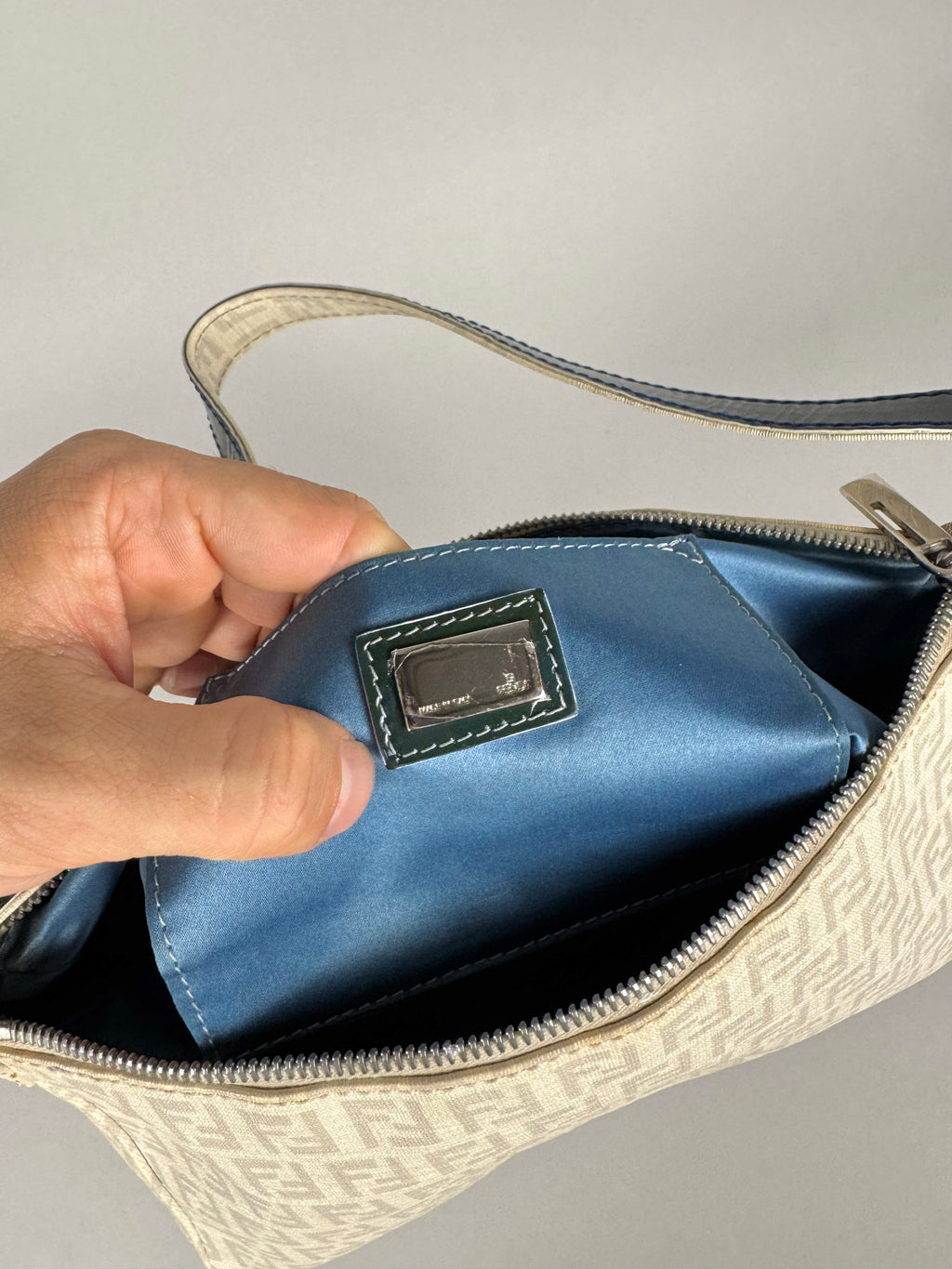 Fendi Monogram White Pochette