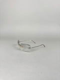 Chanel Crystal Logo Transparent Sunglasses