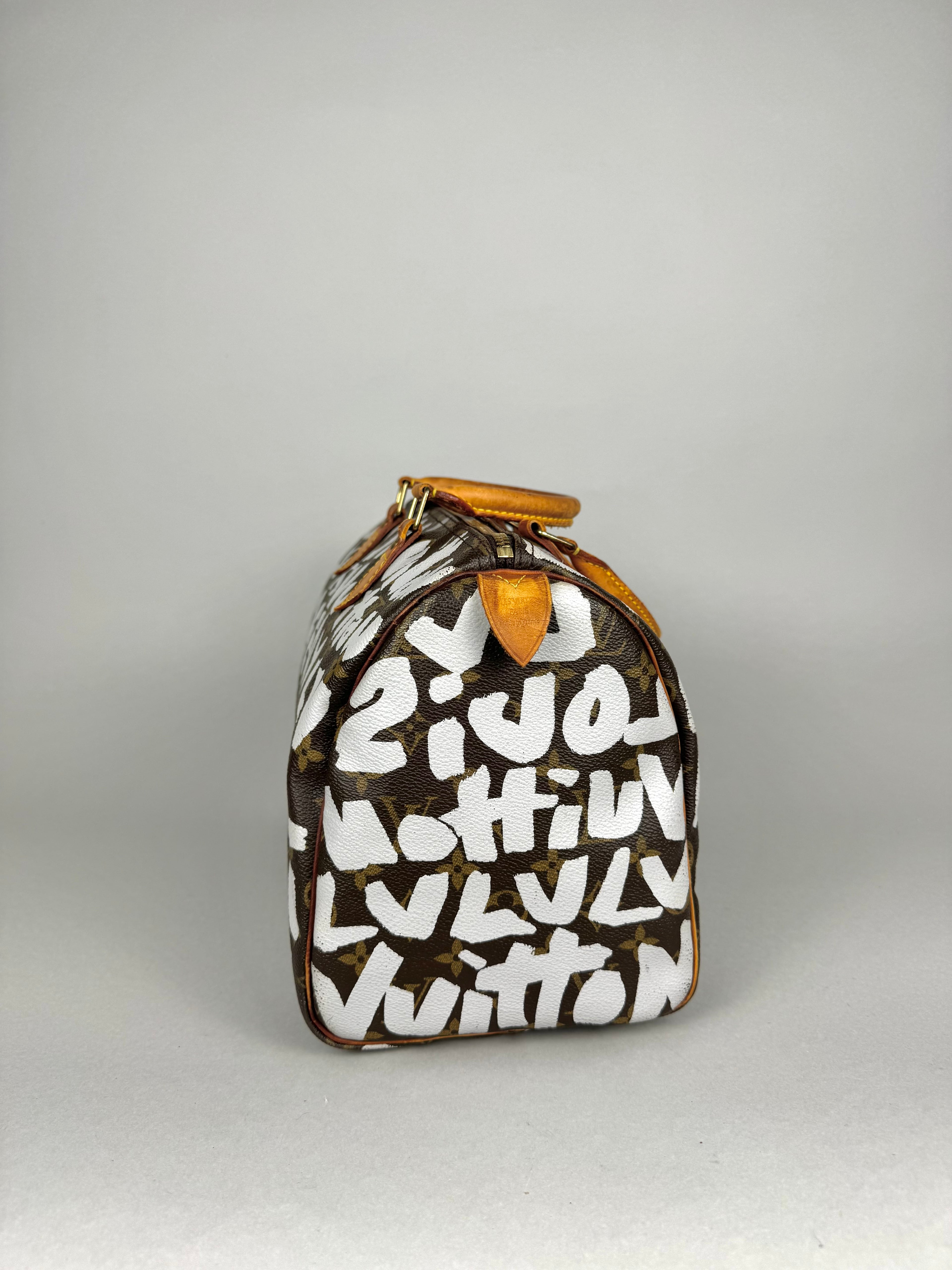 Louis Vuitton Speedy 30 Grafitti White Stephen Sprouse