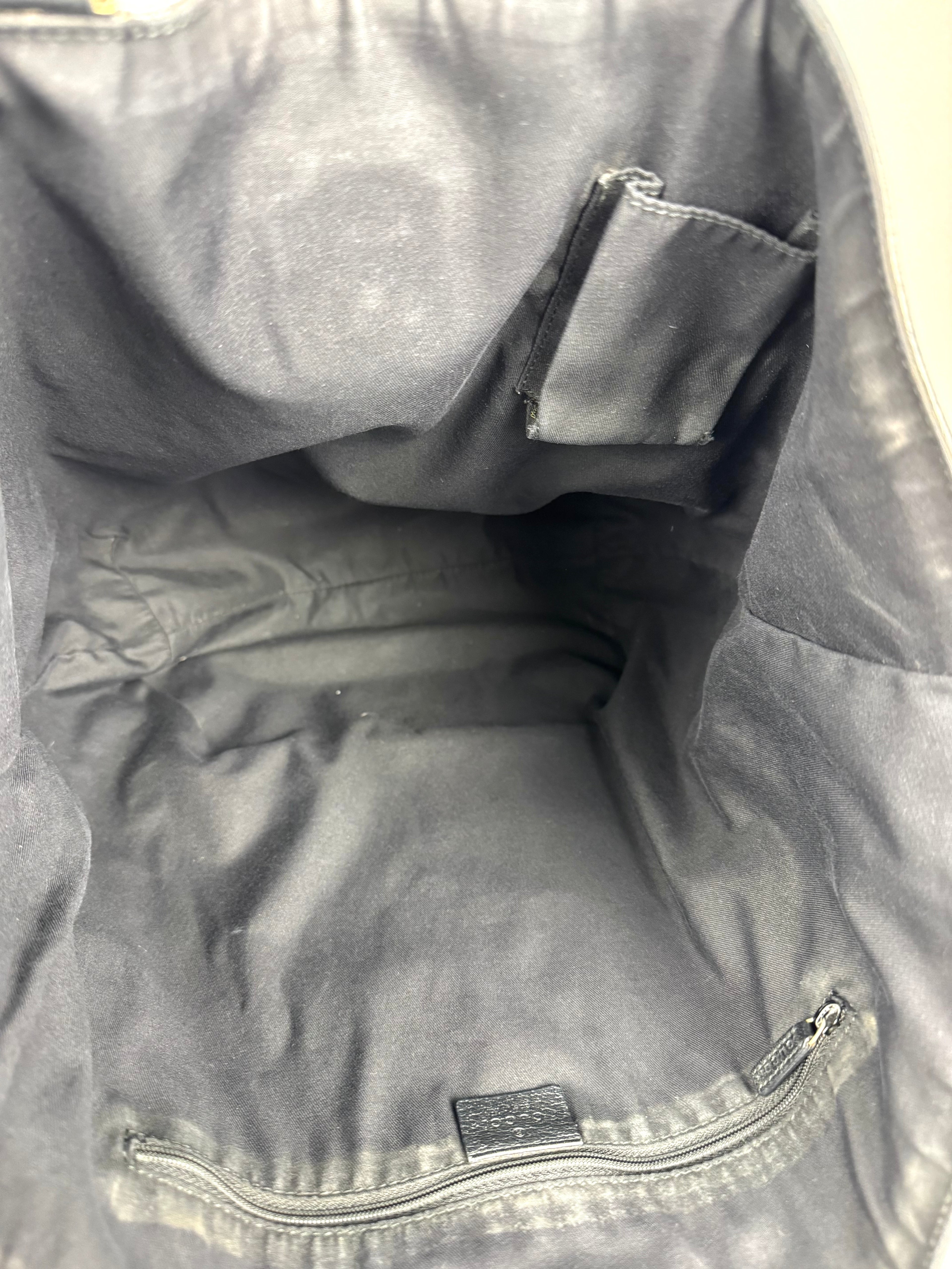 Gucci Black Monogram Abbey Tote Bag
