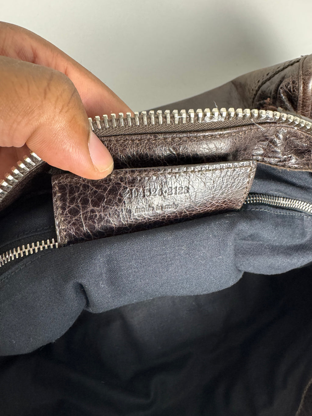 Balenciaga Giant 21 Leather Brown Covered Brogues Work Bag